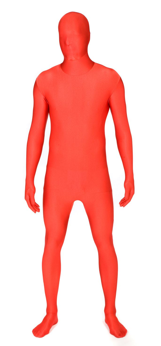 Original Colour Morphsuits Adult Halloween Fancy Dress Costume Mens Skin Outfit