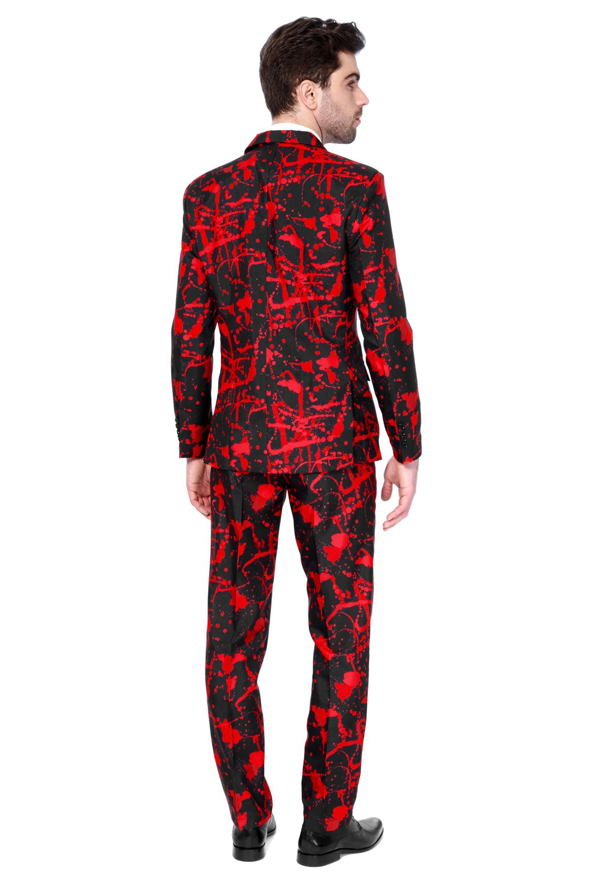 Suitmeister Mens Black Blood Drip Halloween Suit Fancy Dress Costume Outfit