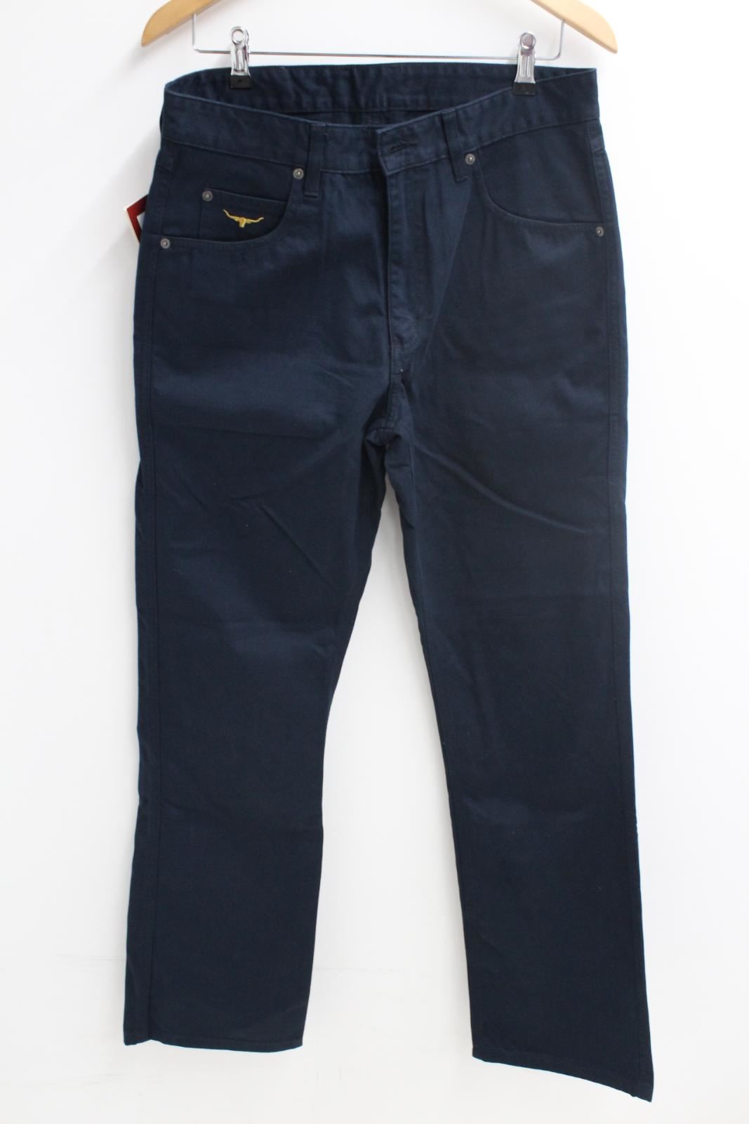 BNWT R.M WILLIAMS Mens Linesman Low Rise Regular Fit Jeans Straight Leg 32R