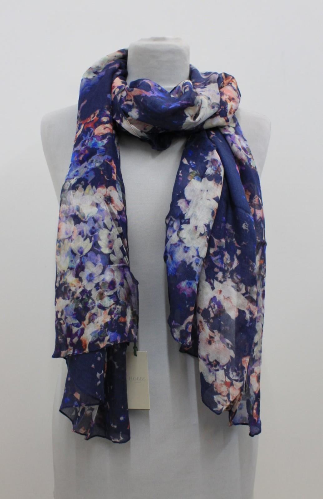 HOBBS Donna Multicolore Motivo Floreale Tabitha Scialle Sciarpa Taglia 200x60cm NUOVI