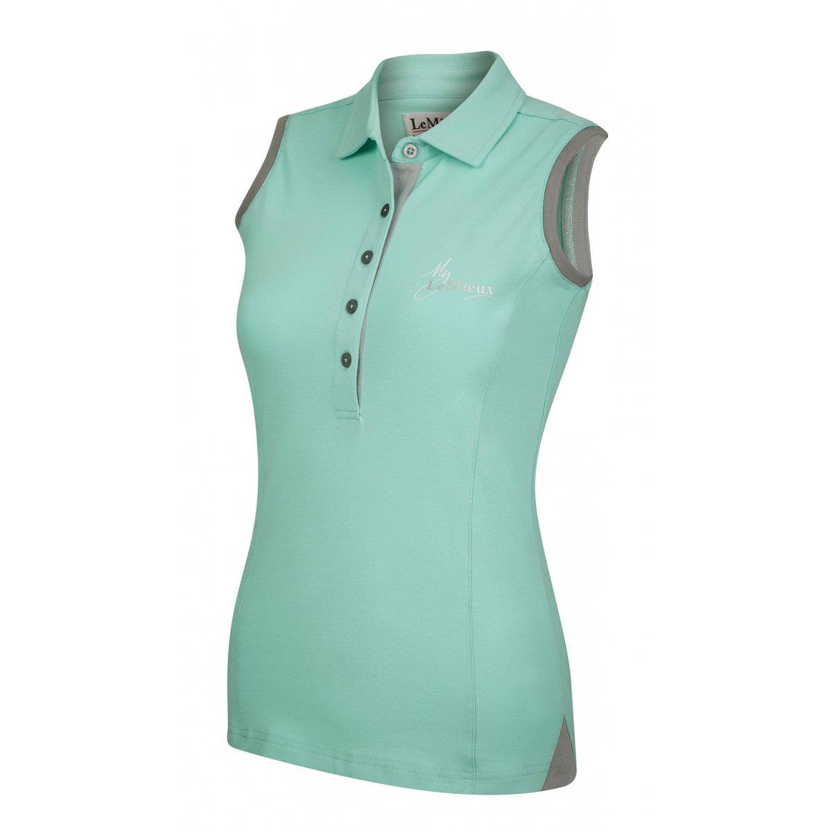 My LeMieux Sleeveless Polo Shirt Technical Wicking Stretch Top