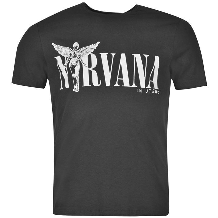 amplified clothing mens t shirt nirvana summer casual short