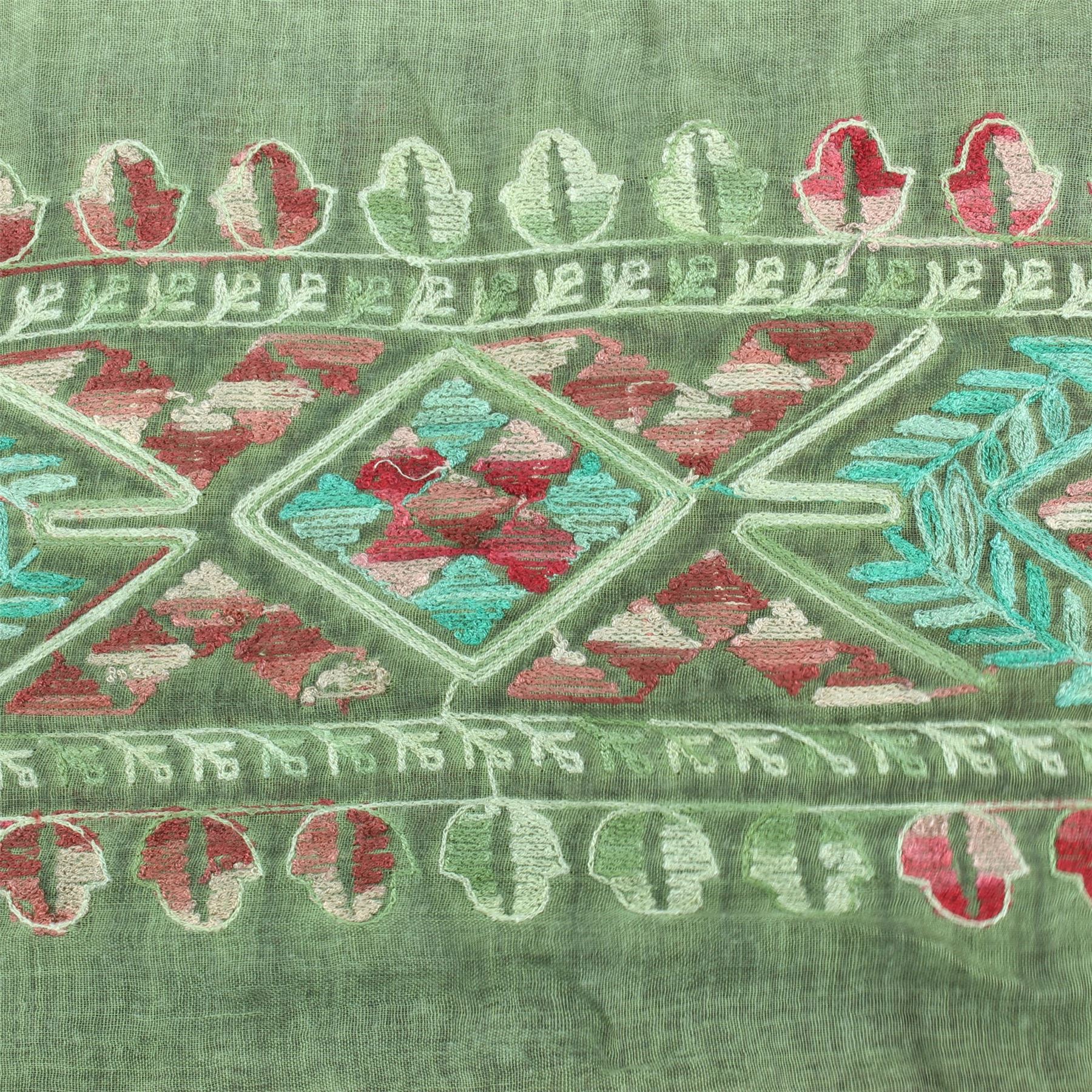 Cotton Scarf Thin Soft Embroidered Woven BOHEMIA SWEDEN Ladies Lightweight