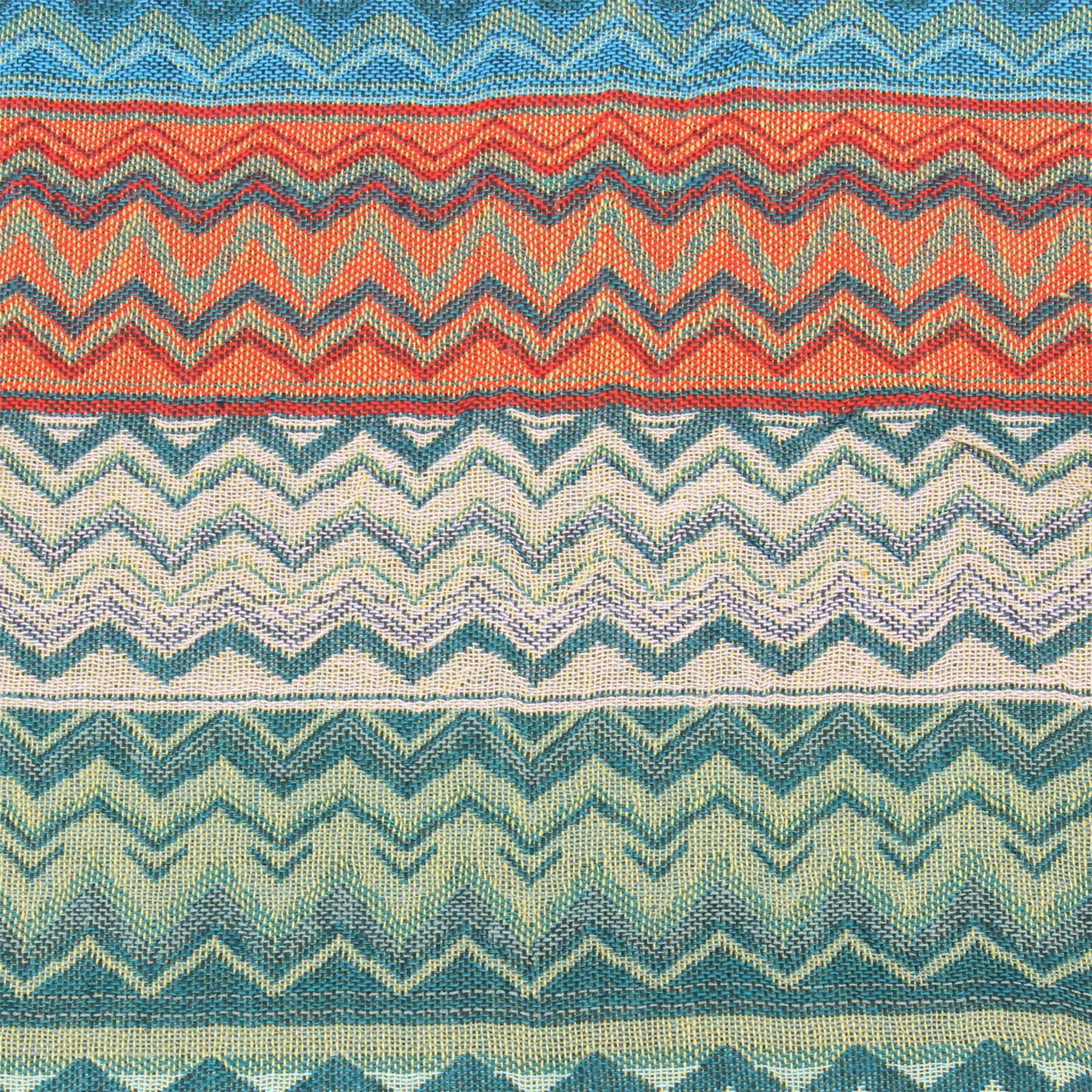 Cotton Scarf Thin Soft Zig Zag Woven BOHEMIA SWEDEN Ladies Lightweight