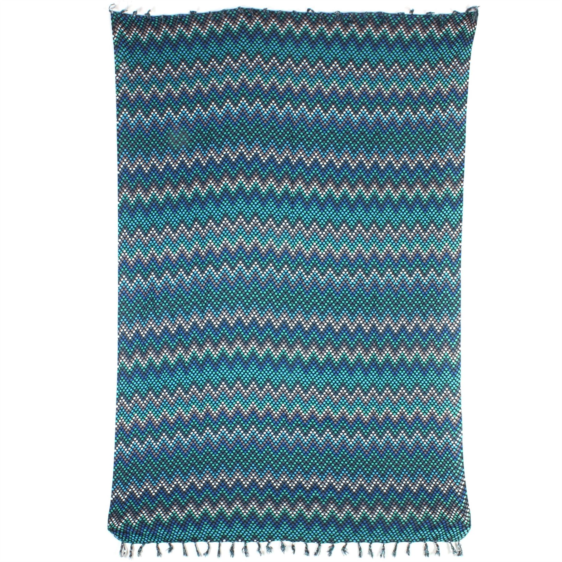 Sarong Wrap Skirt Beachwear Swim Cover Dress Zig Zag Dots Print Scarf Rayon