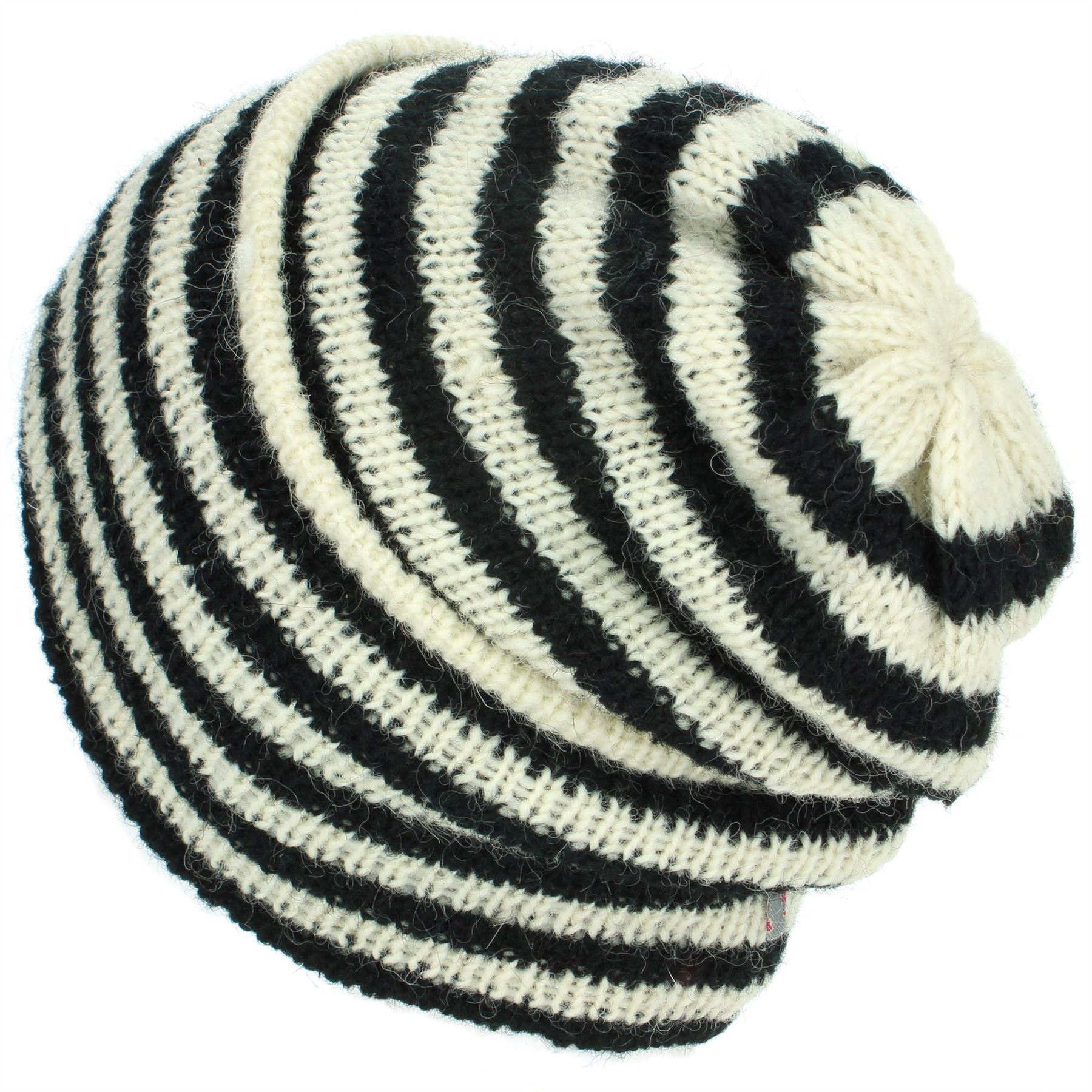 Wool Beanie Hat Cap Warm Winter Fleece Lined LoudElephant RAINBOW Knit Ski