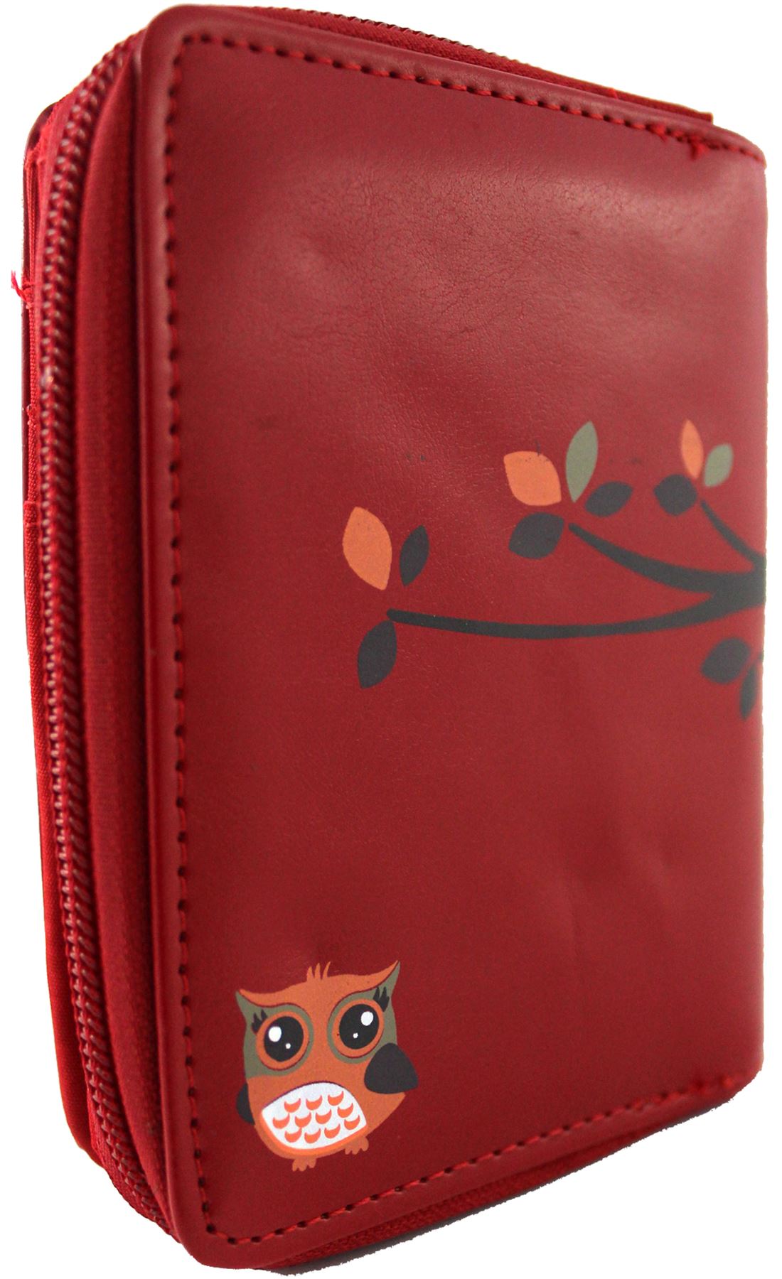 Kukubird UK Owl Family Tree House Pattern Medium Size Ladies Purse Clutch Wallet