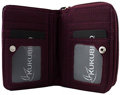 KukuBird Owl Couple On Branches Pattern Medium Ladies Purse Clutch Wallet