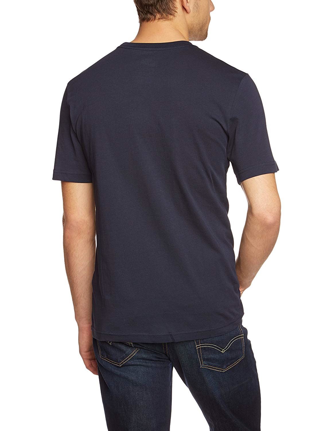 NIKE Mens Classic Crew Neck Regular Fit Swoosh T-Shirt Black//Navy//White//Grey
