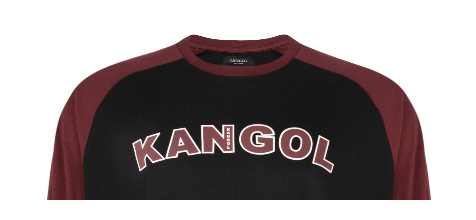 Details about / KANGOL Mens Big Size Long Sleeved Logo Tee Rufio