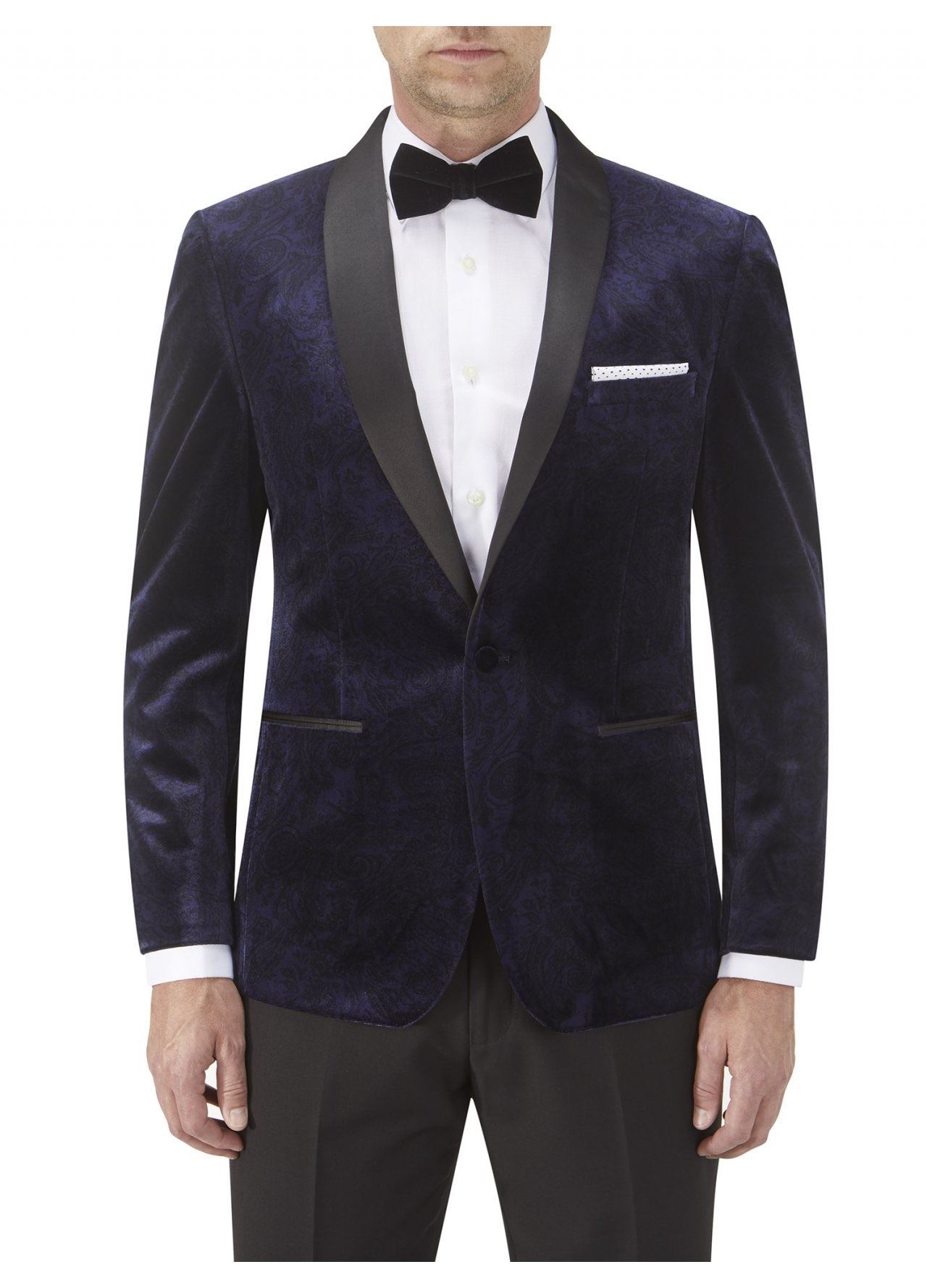 Skopes homme classic fit GARRIX Marine Veste de velours avec col châle