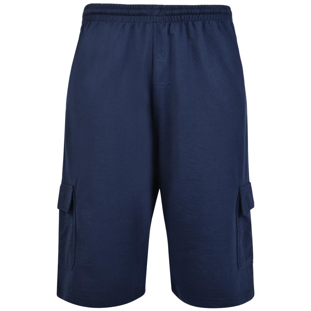 KAM Mens Big Size Cotton Terry Jersey Cargo Shorts 300