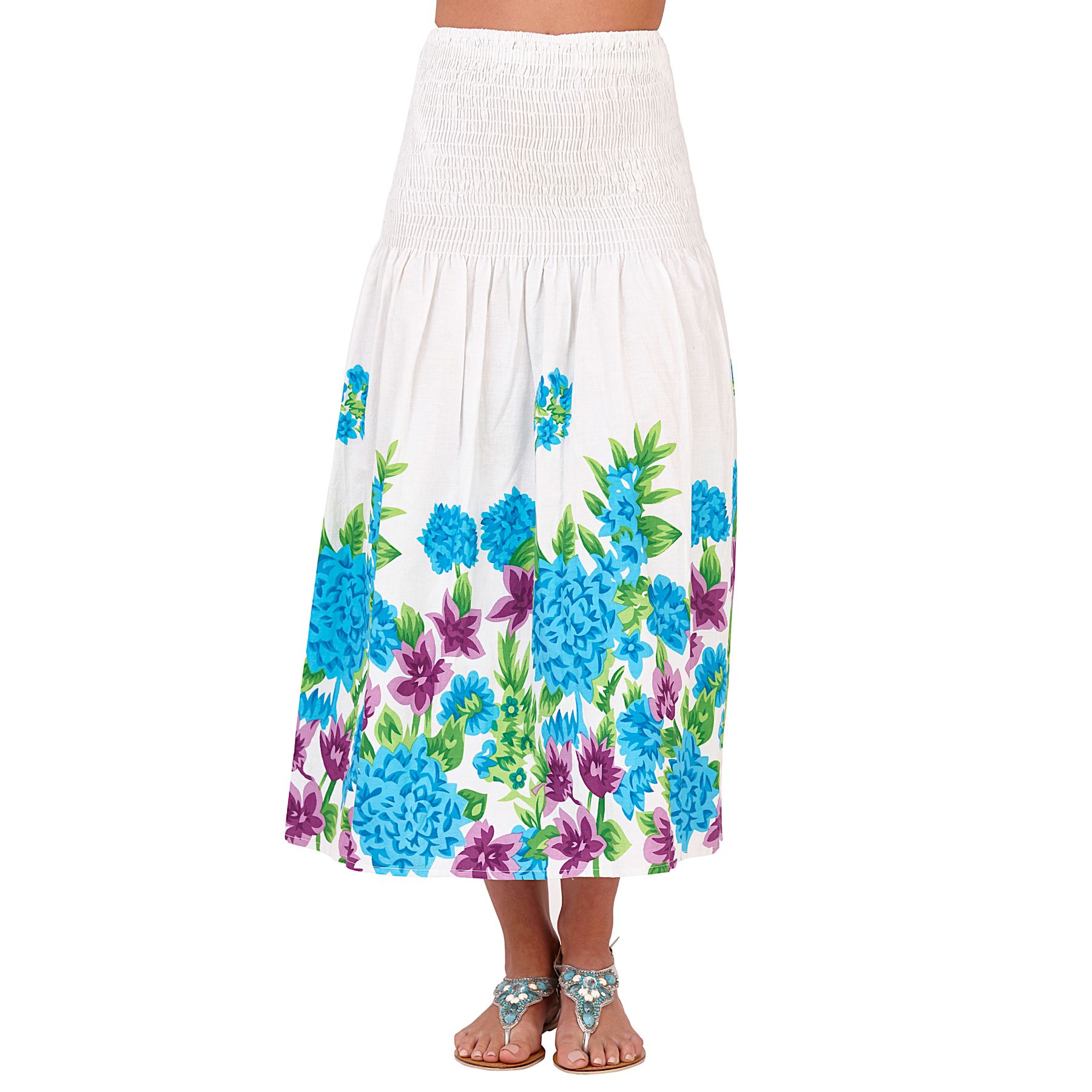Womens Ladies Summer Beach Cotton Bandeau Strapless Dress Maxi Skirt Size 8-22