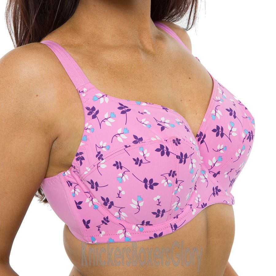 LG200 NEW D to J cup Floral Underwired Non Padded Balcony Bra Size 34 to 46