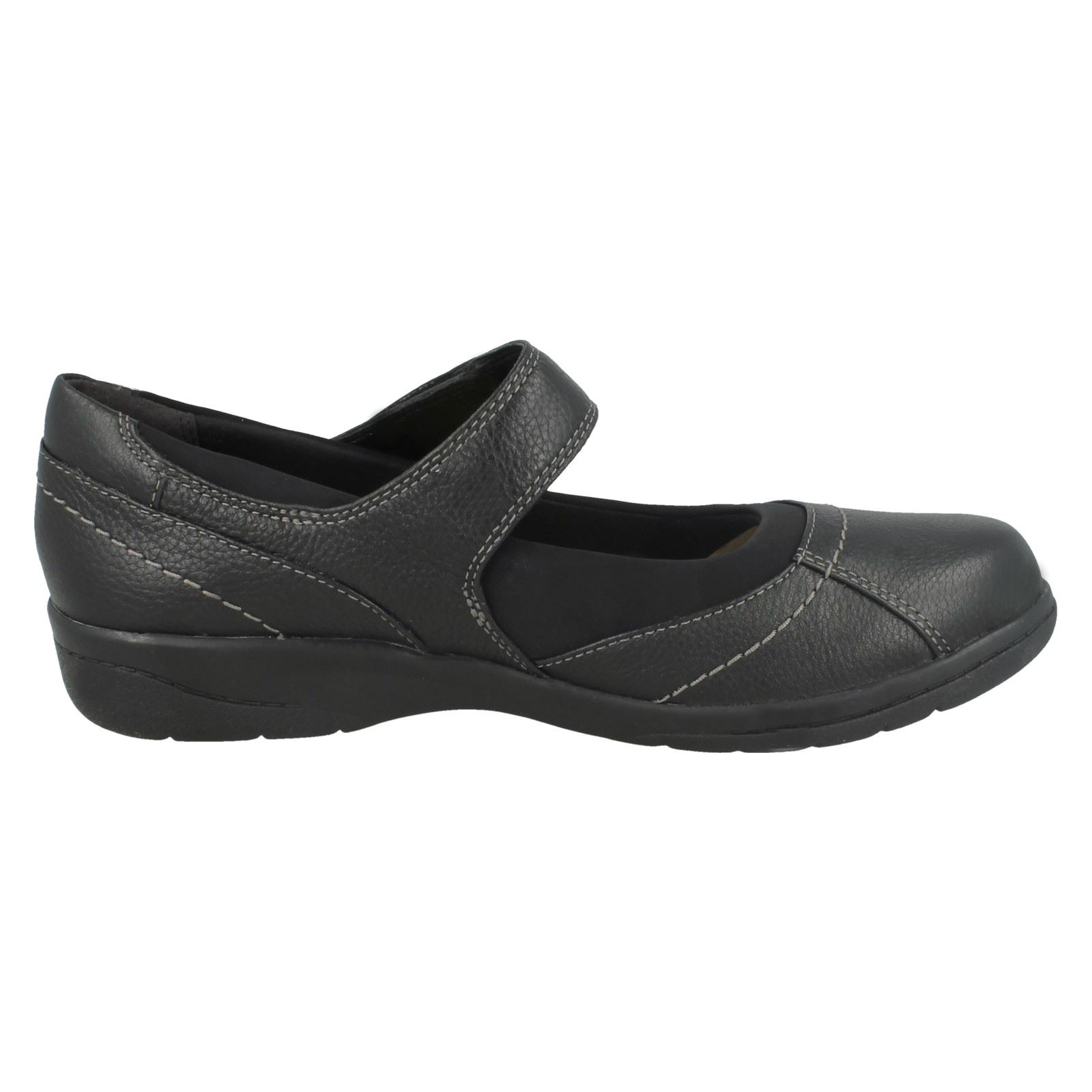 Ladies Clarks Hook And Loop Shoes Cheyn Web