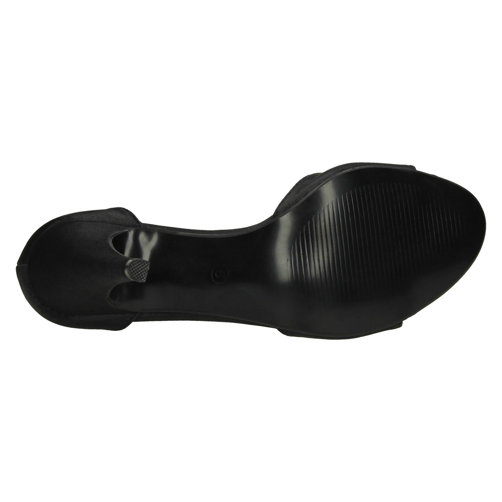 Spot On Ladies High Heeled Ankle Strap Sandal
