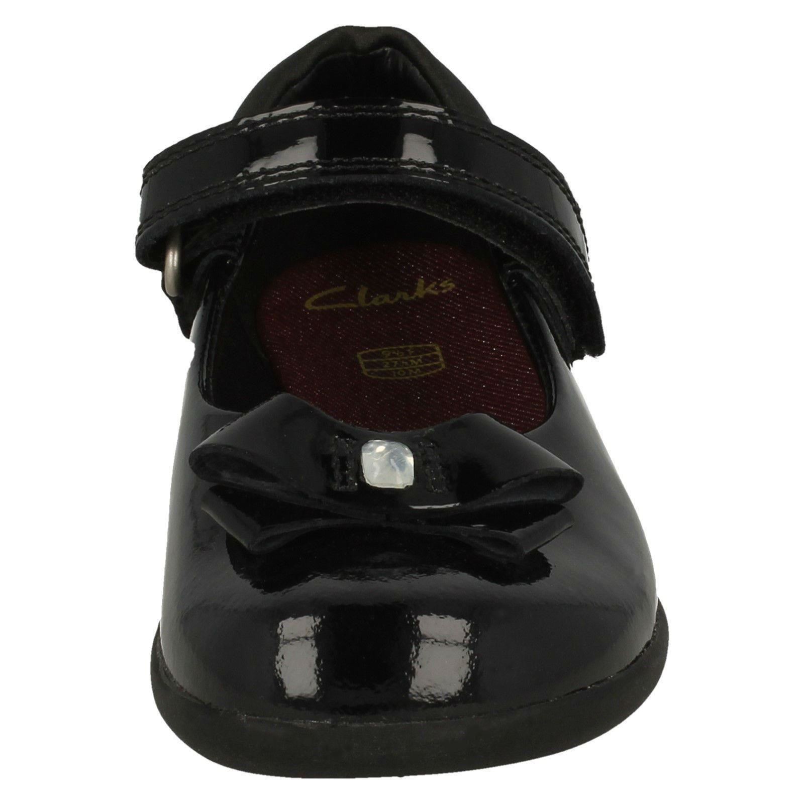 Girls Clarks Bow Detail School Shoes /'Prime Skip/'