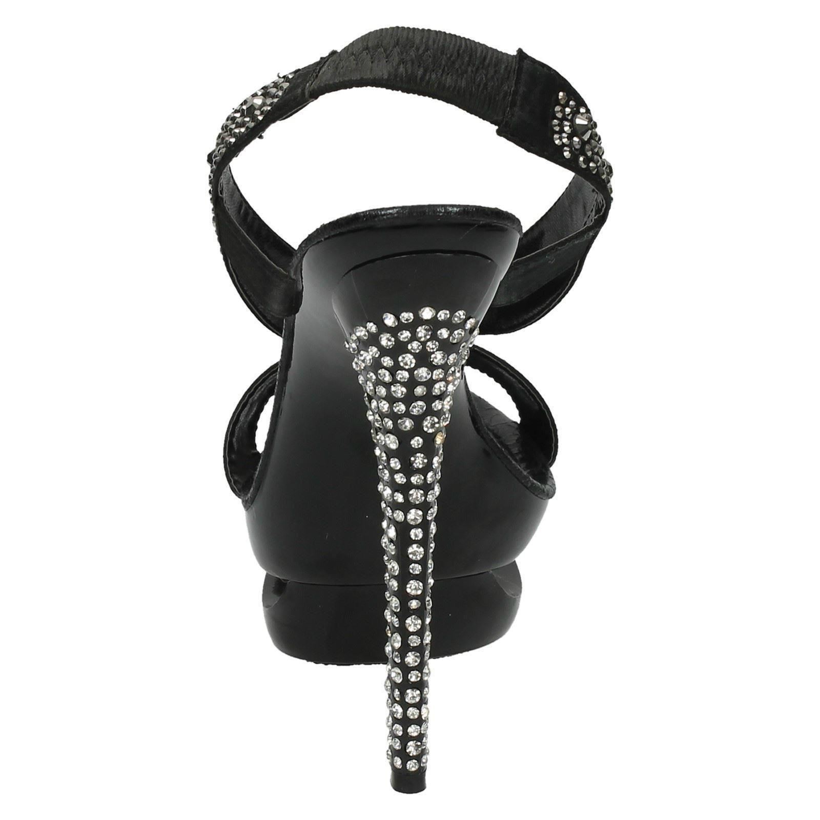 Ladies Spot On Diamante Platform /'Sandals/'
