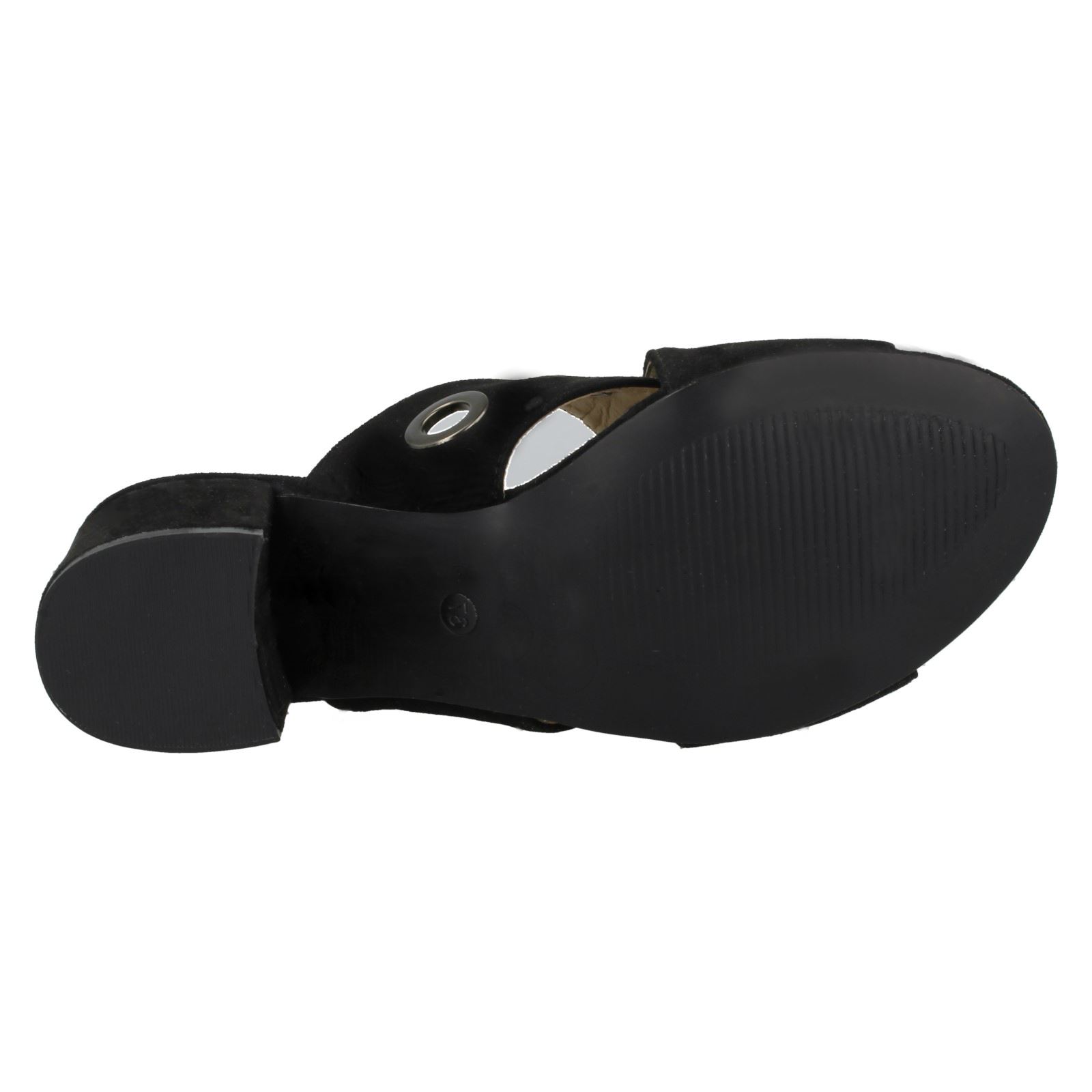 Femmes Anne Michelle Talon Moyen À Enfiler Traverser Vamp microfibre Mules F1R0729