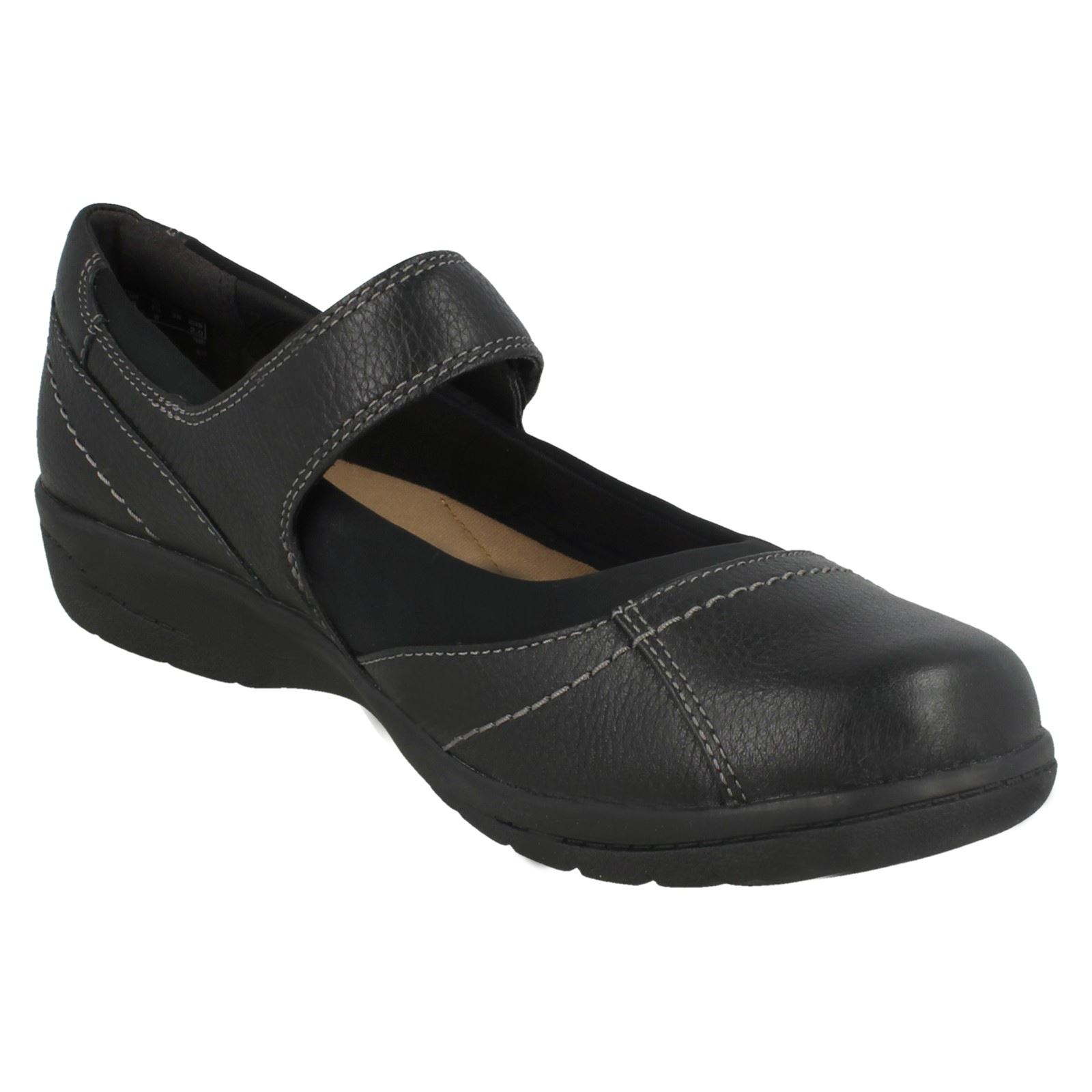 Ladies Clarks Hook And Loop Shoes Cheyn Web
