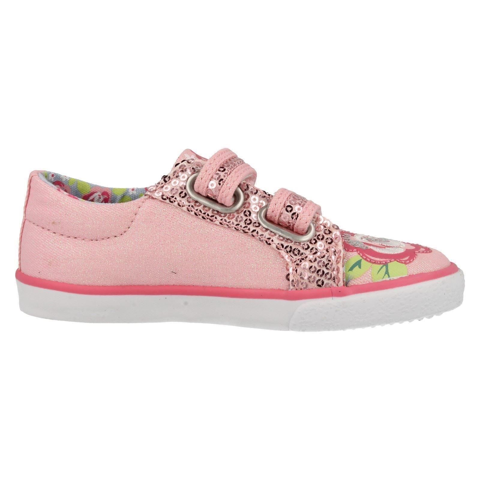 Girls Casual Startrite Washable Canvas Pumps Rosebud