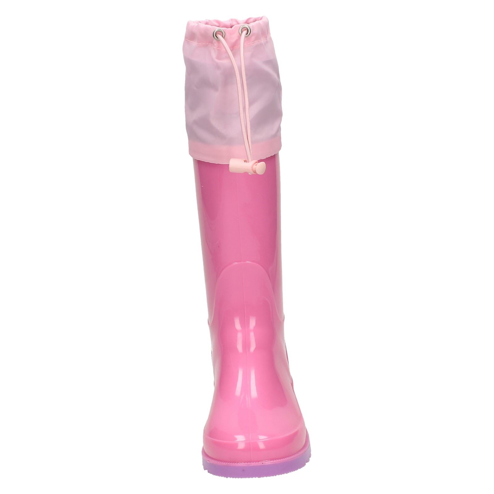 Tie Top Spot On Girls Wellington Boots