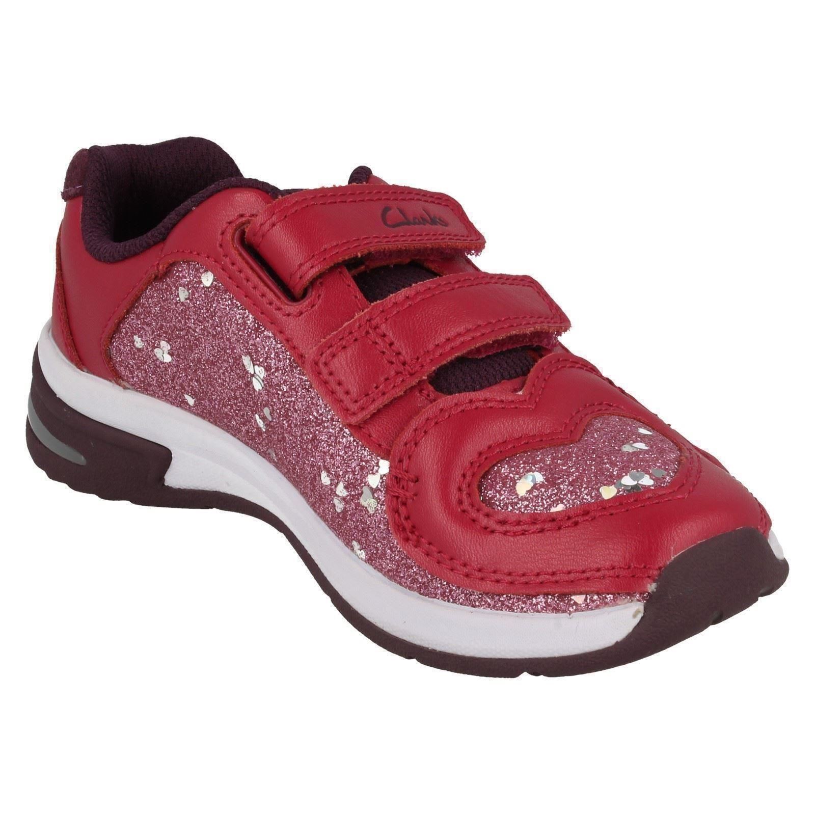 Girls Clarks Casual Trainers with Lights /'Piper Chat/'