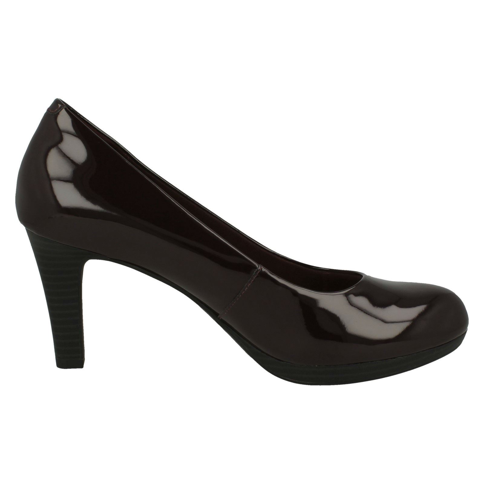 Femmes Clarks Adriel Viola à Talon Cour Chaussures