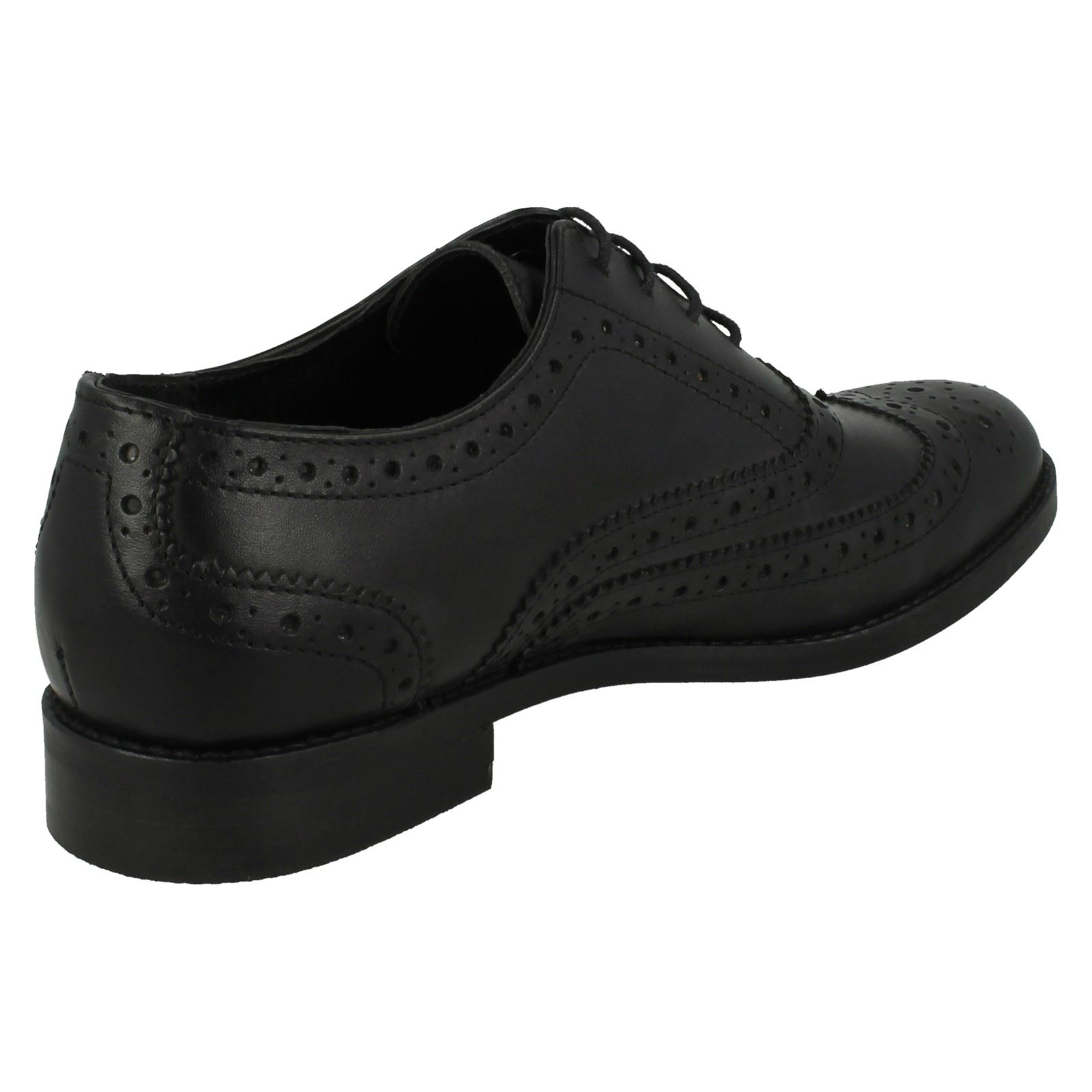 Ladies Leather Collection Low Heel Lace Up /'Brogue/' Shoes
