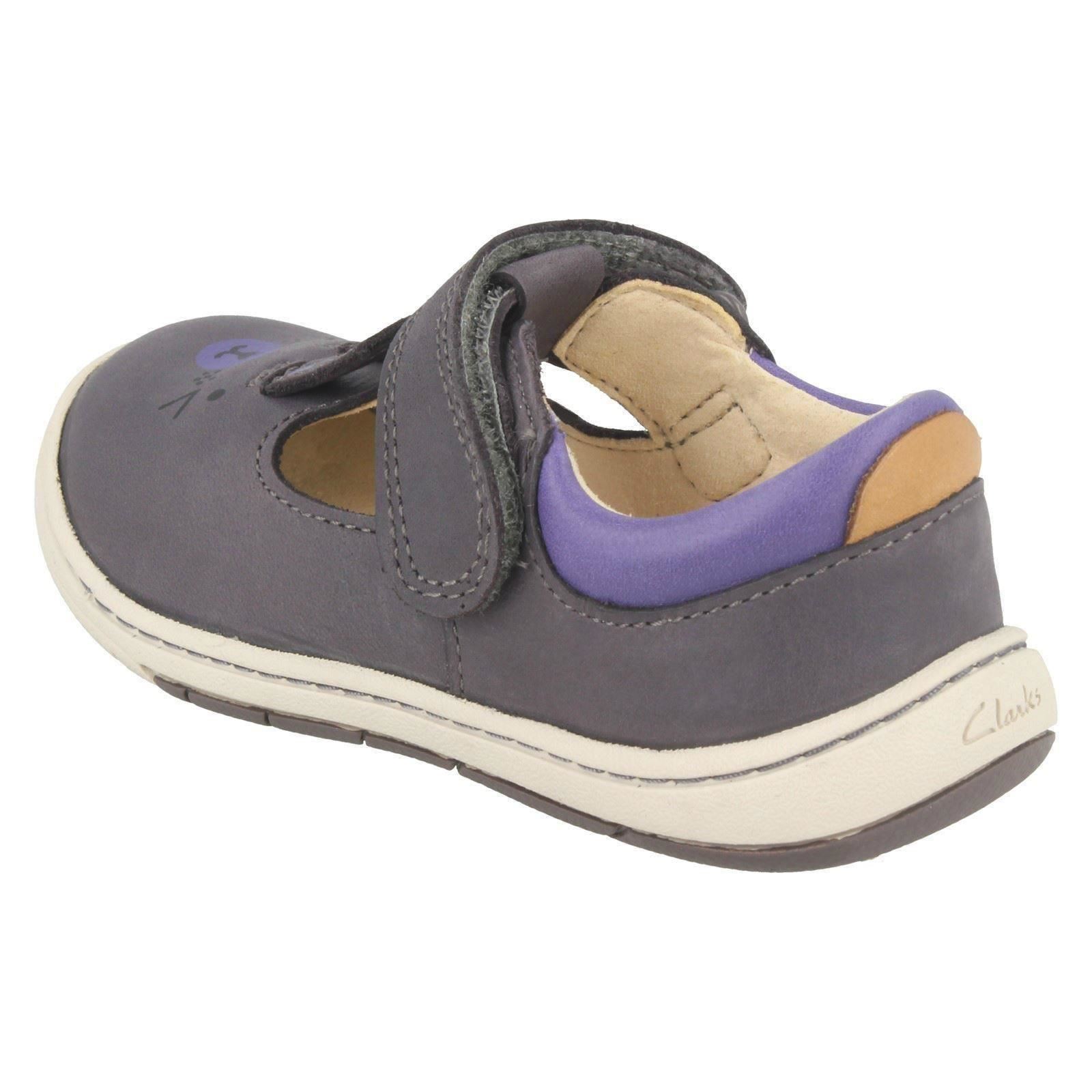 Clarks Zapatos de chicas primera con diseño de conejo-Amelio Glo