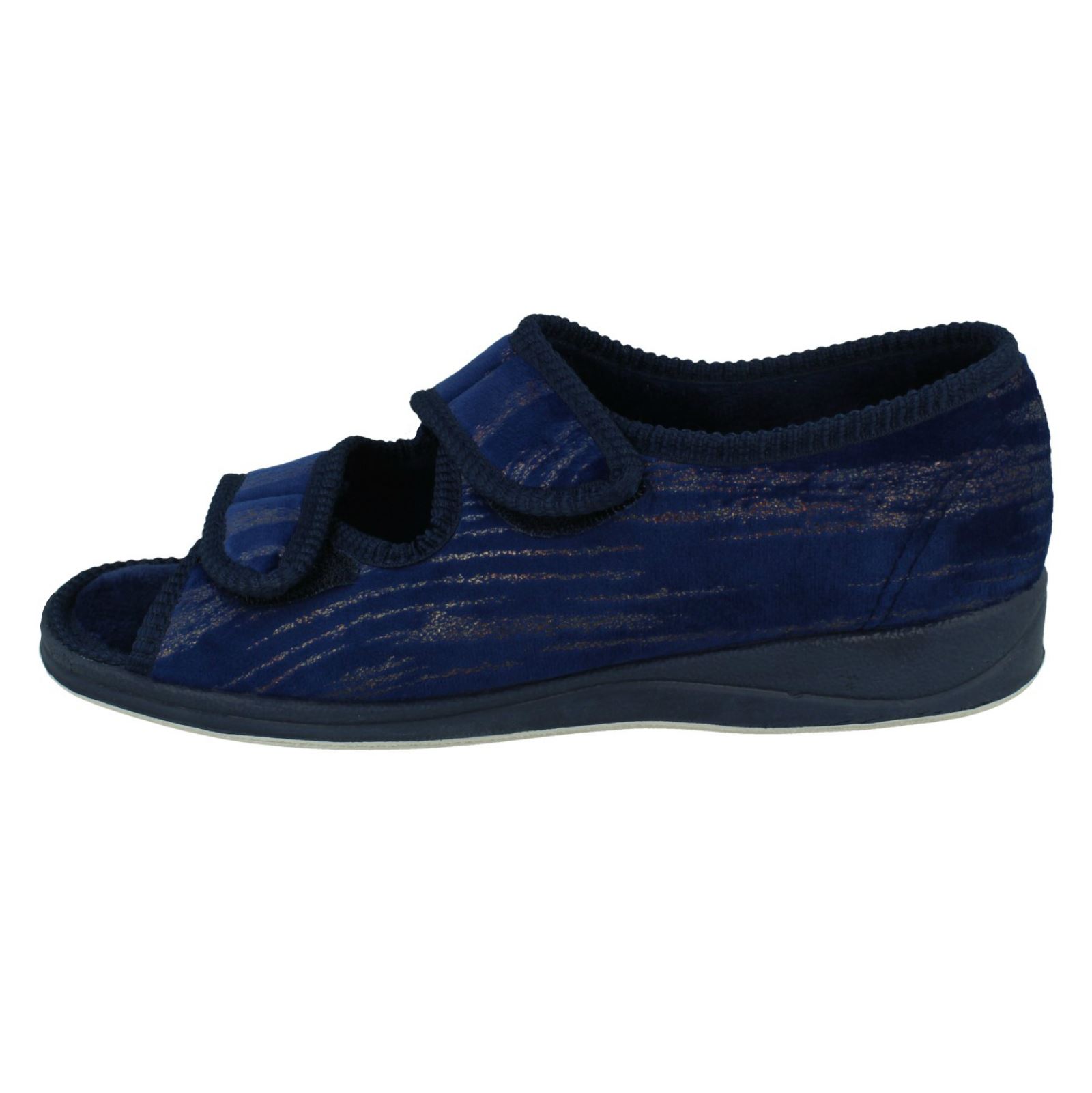 Lydia /'Ladies Padders/' Wide Fitting Open Toe Slippers