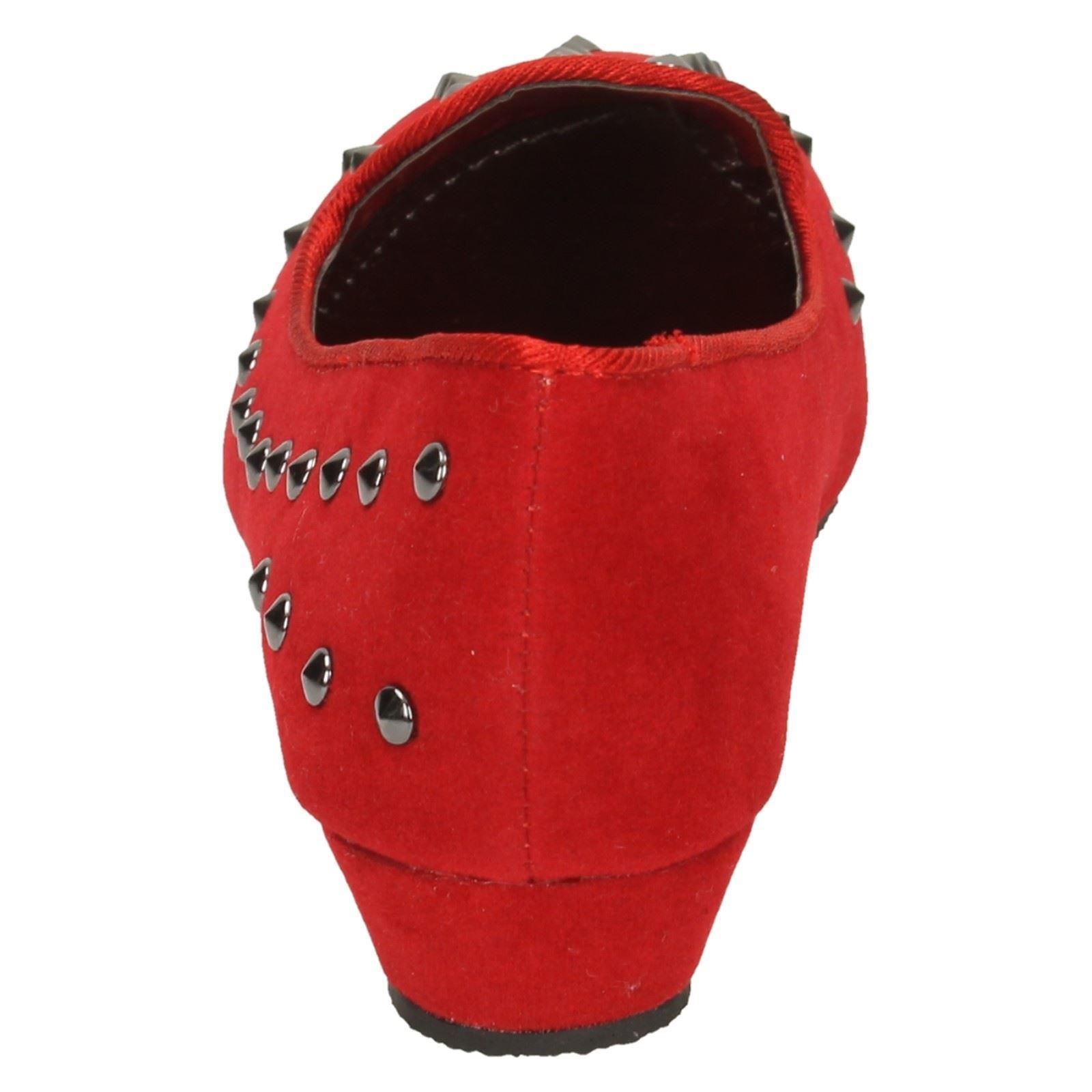 Girls Junior Spot On Studded Ballet Shoes