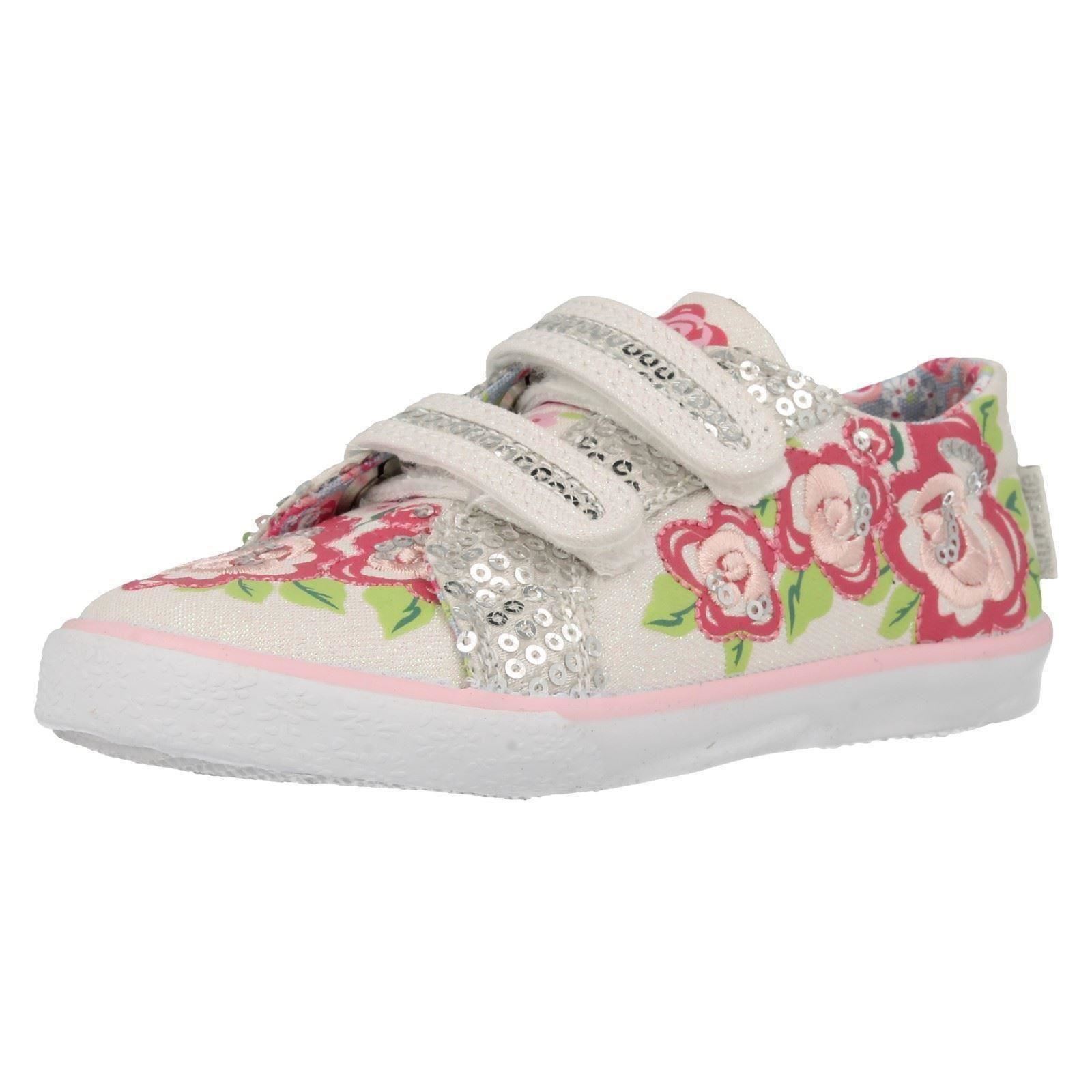 Girls Casual Startrite Washable Canvas Pumps Rosebud