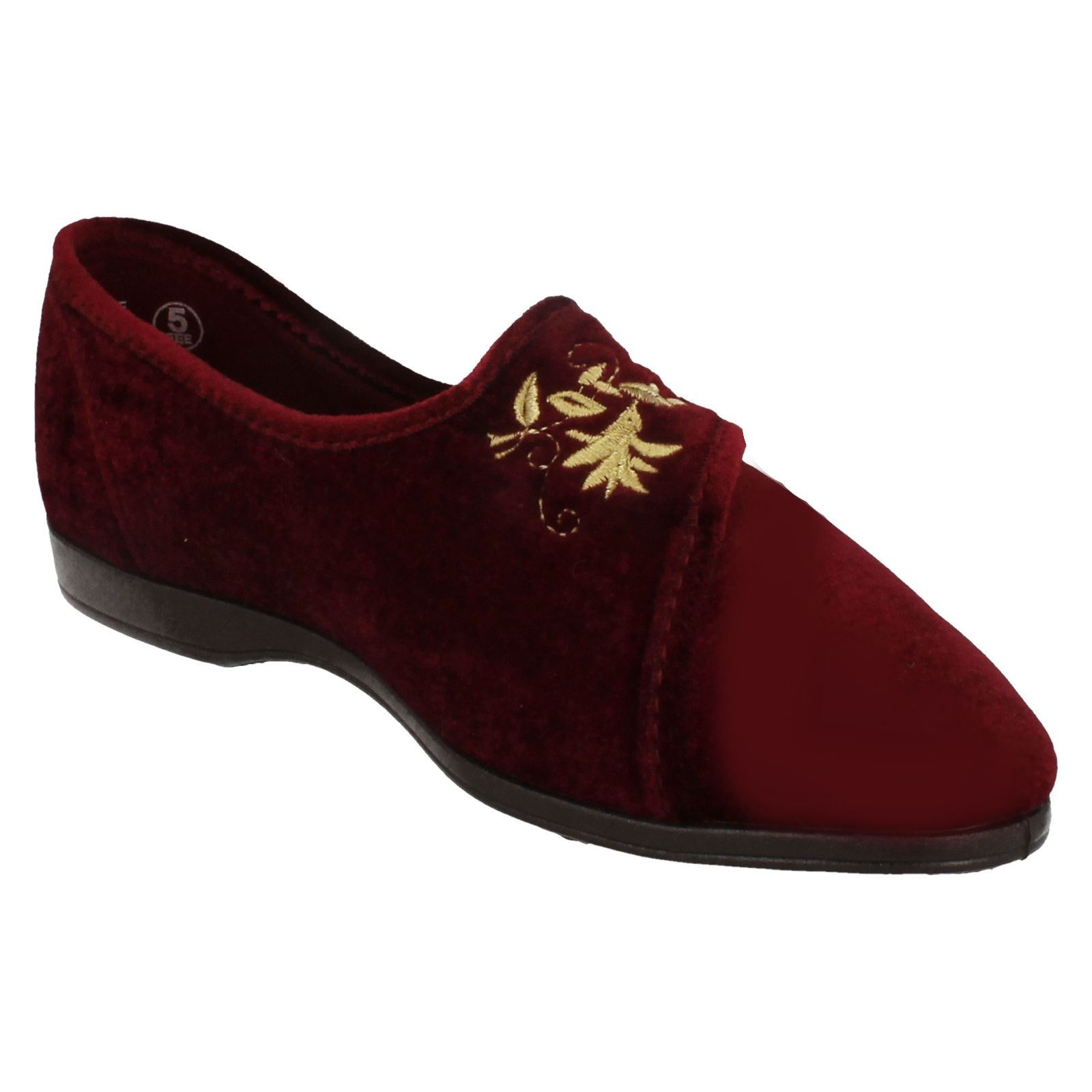 Ladies Free-Step Velcro Full Slipper /'KV785/'