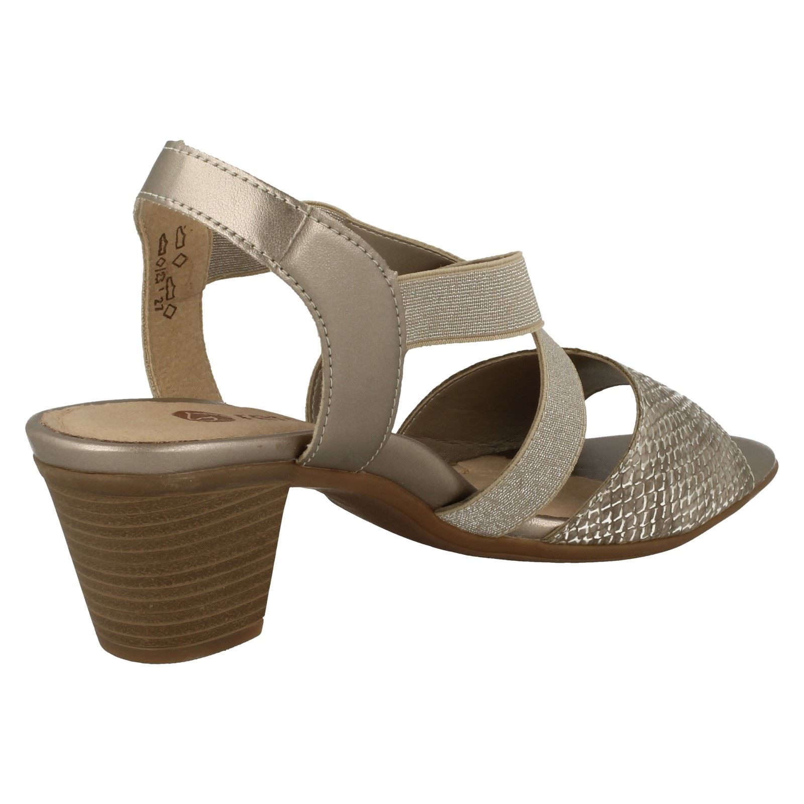 Remonte Ladies X Strap Heeled Sandals R9272