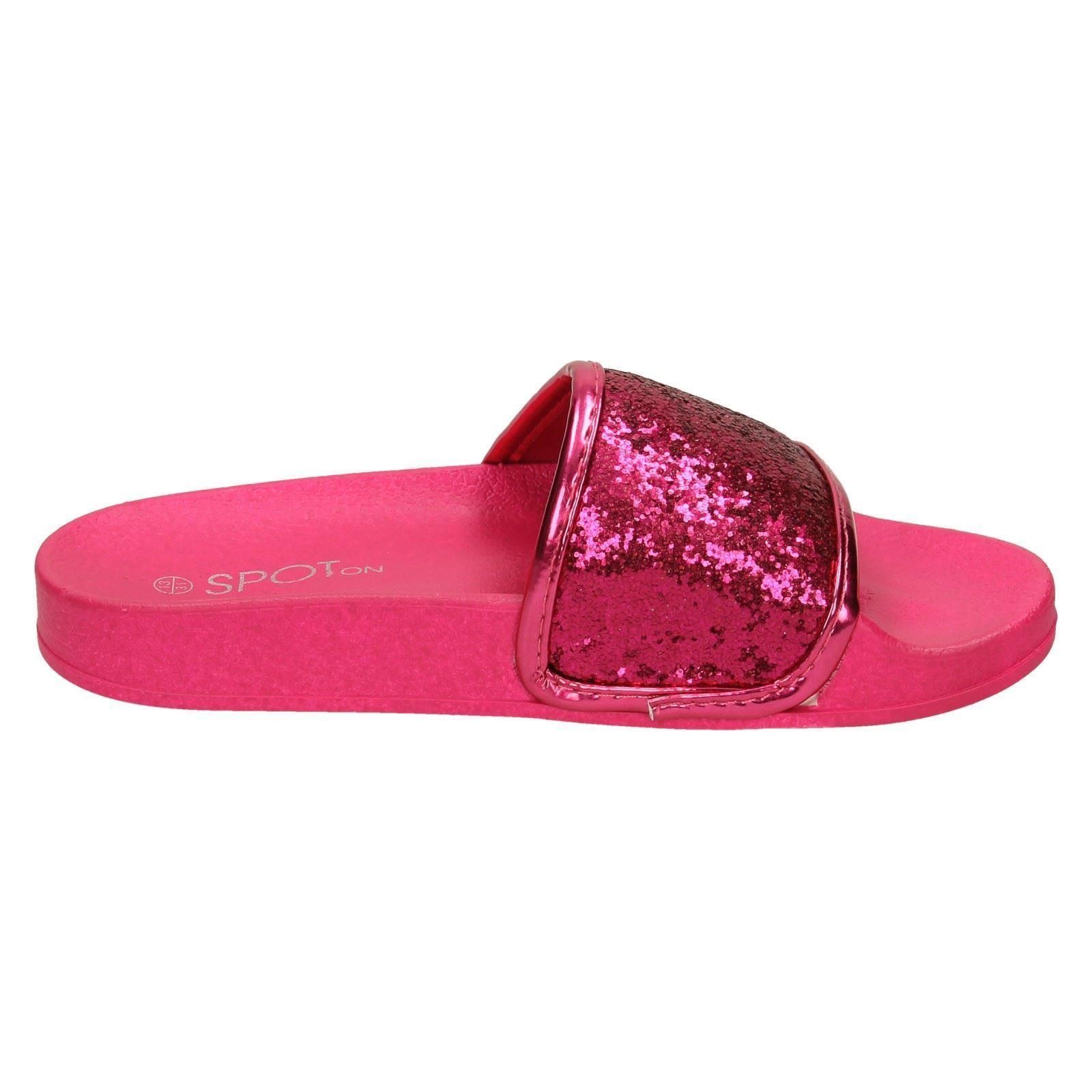 Girls Spot On Glitter Sliders