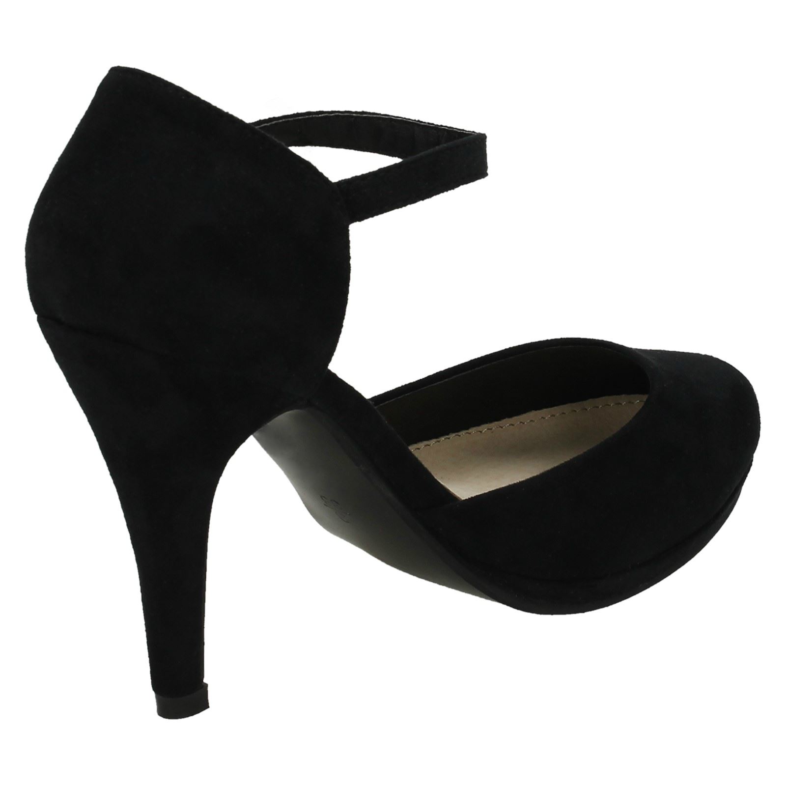 Spot On Ladies Ankle Strap Court Shoe