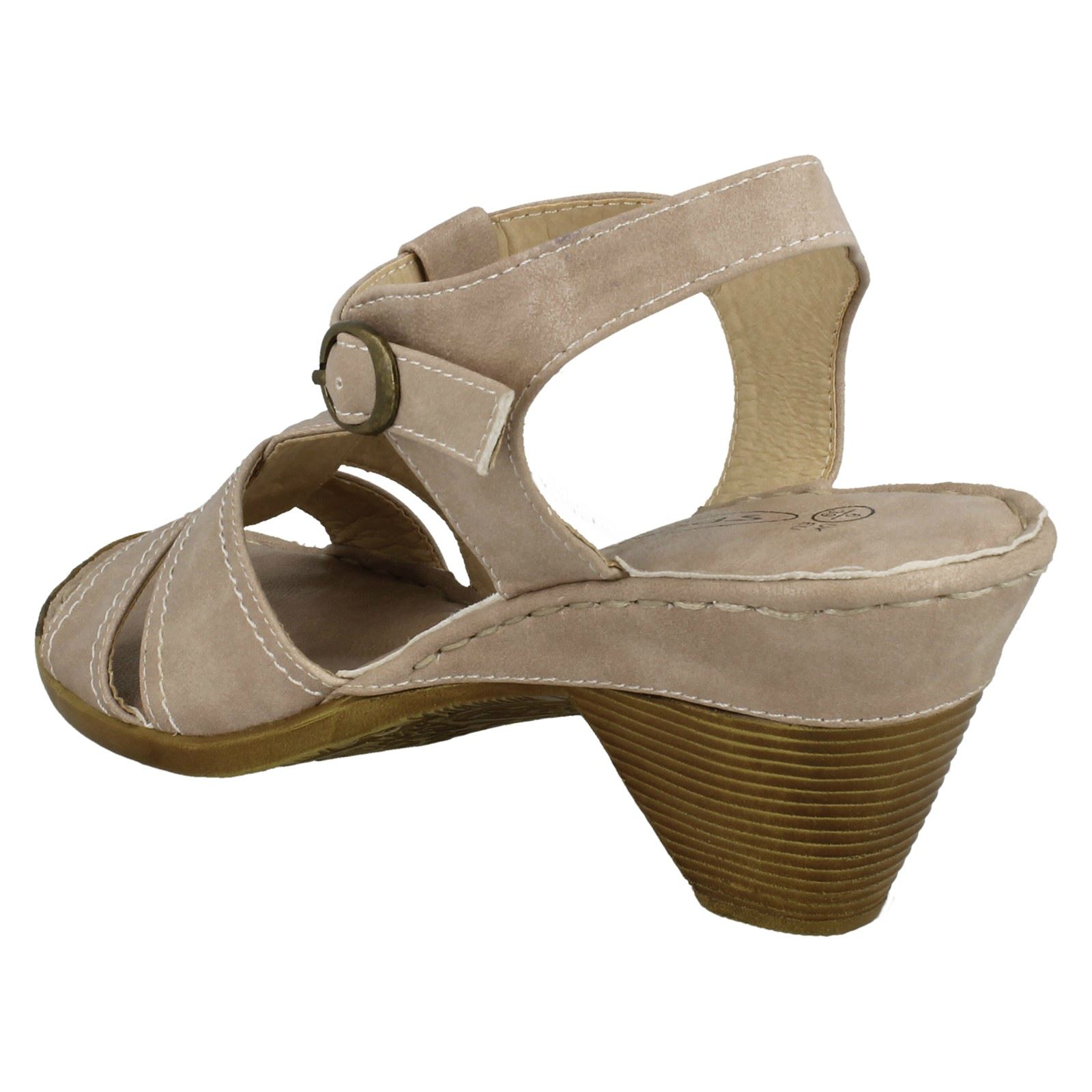Ladies Spot On Mid Heel T Bar /'Sandal/'