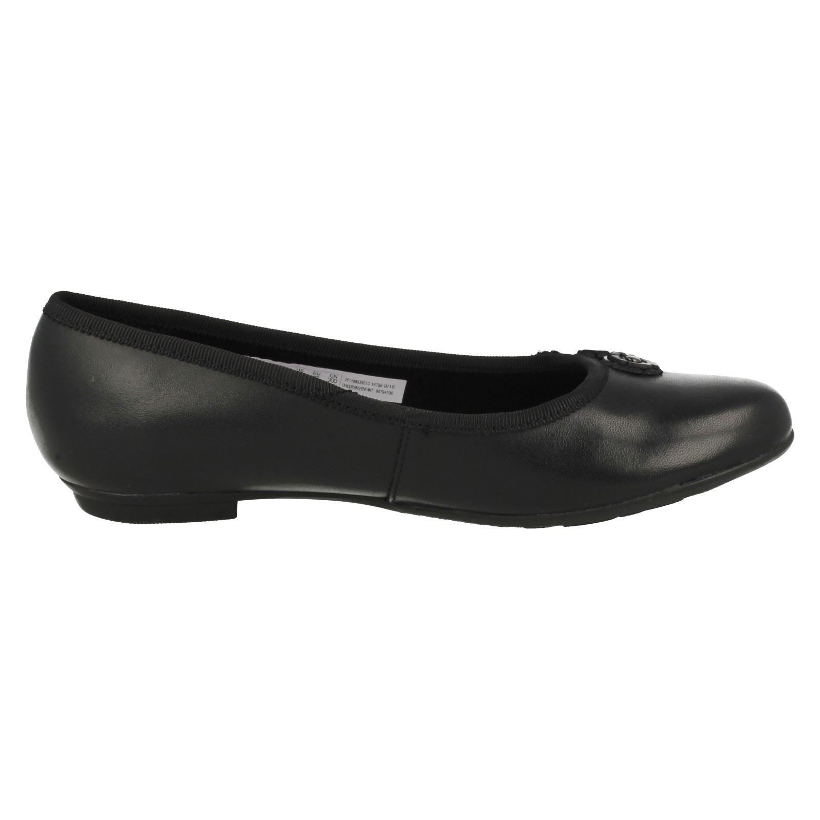 Junior Girls Clarks Slip On Ballerina Style School Shoes Abitha Joy