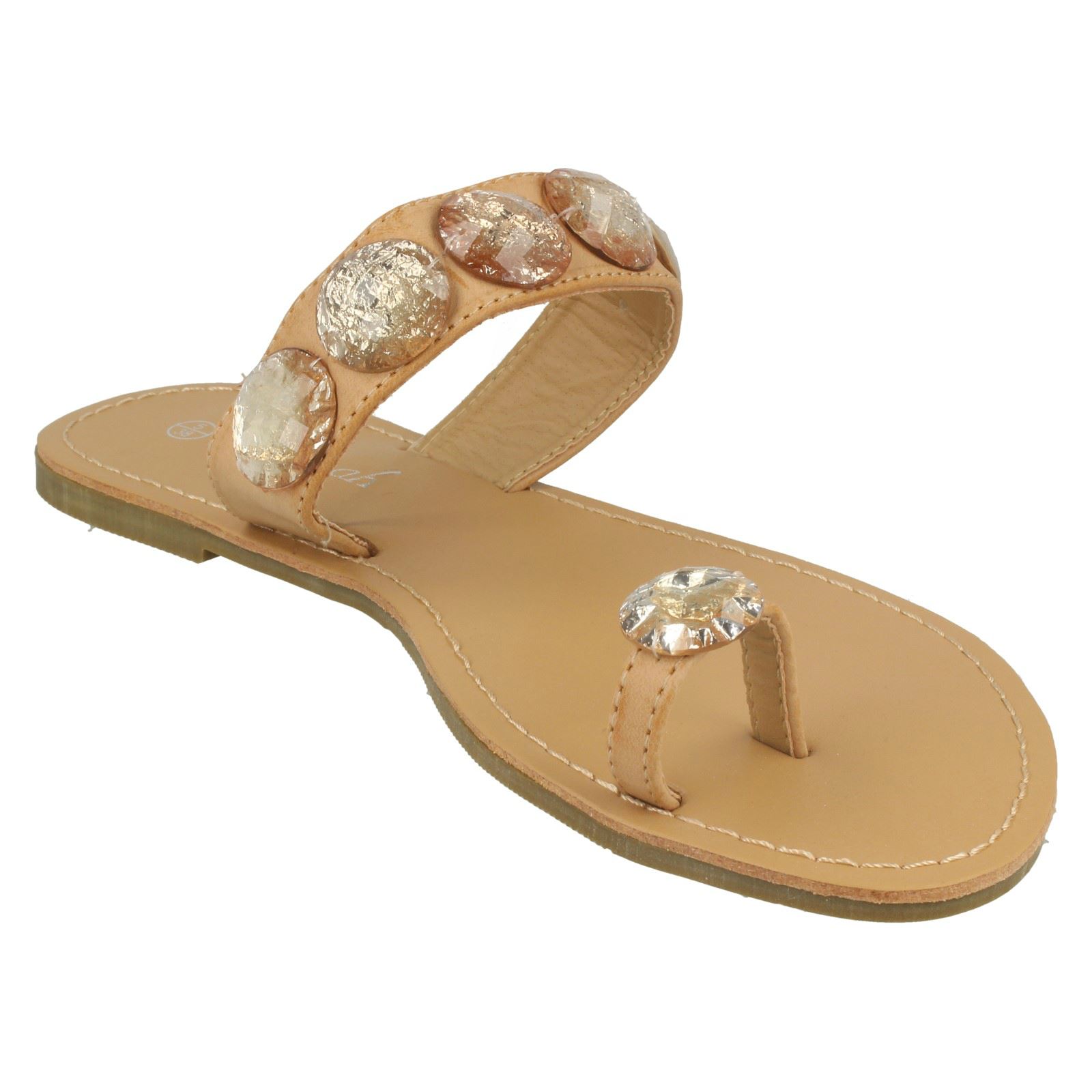 Donna Savannah Piatto Sandali Toe Loop