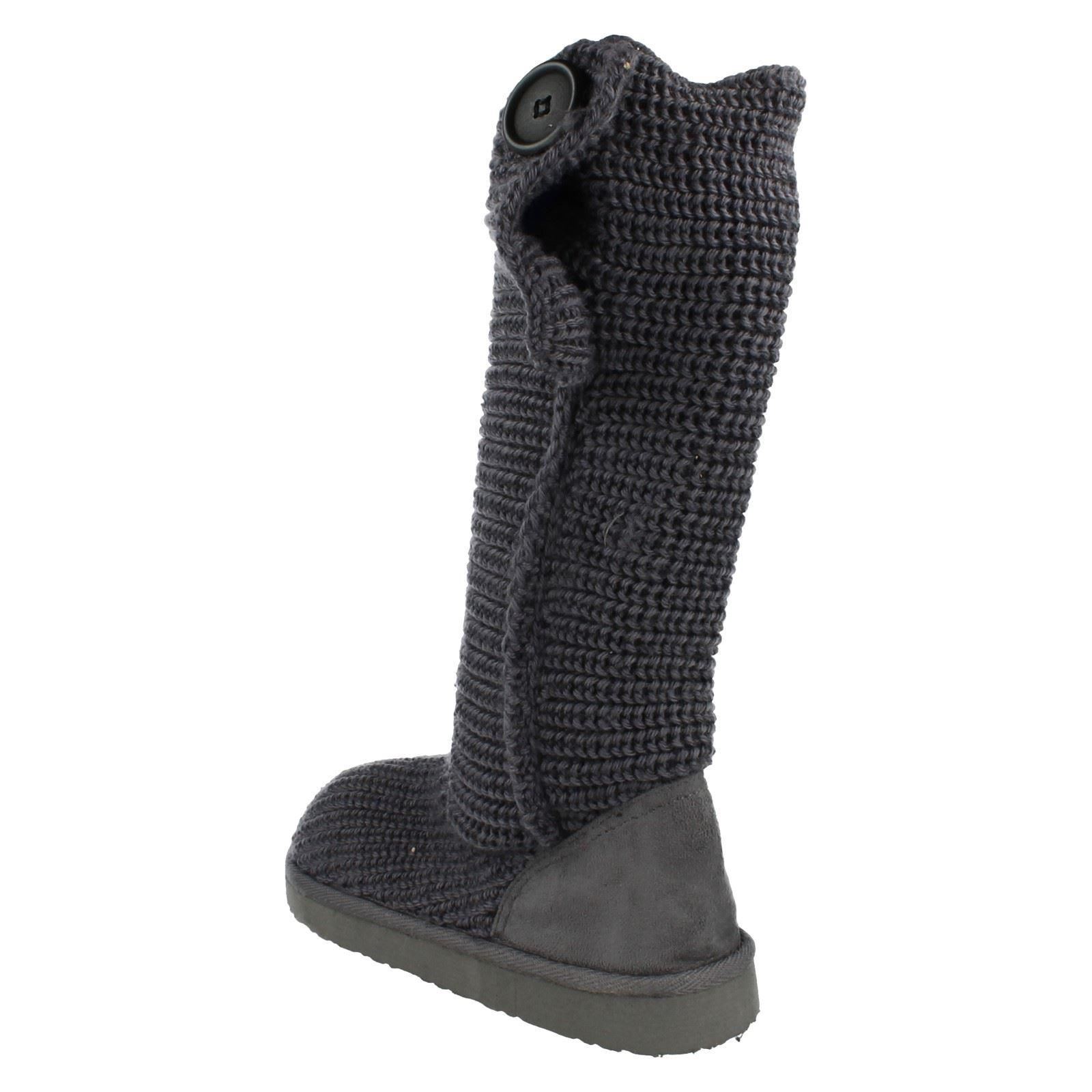 Spot On Girls Knitted Boots