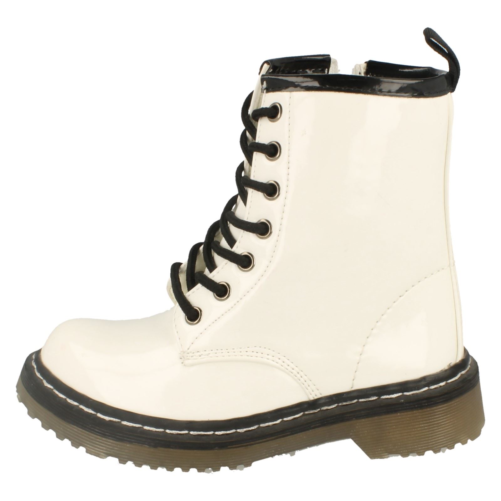 Girls Spot On /'Chunky Sole Zip Up Ankle Boots/'