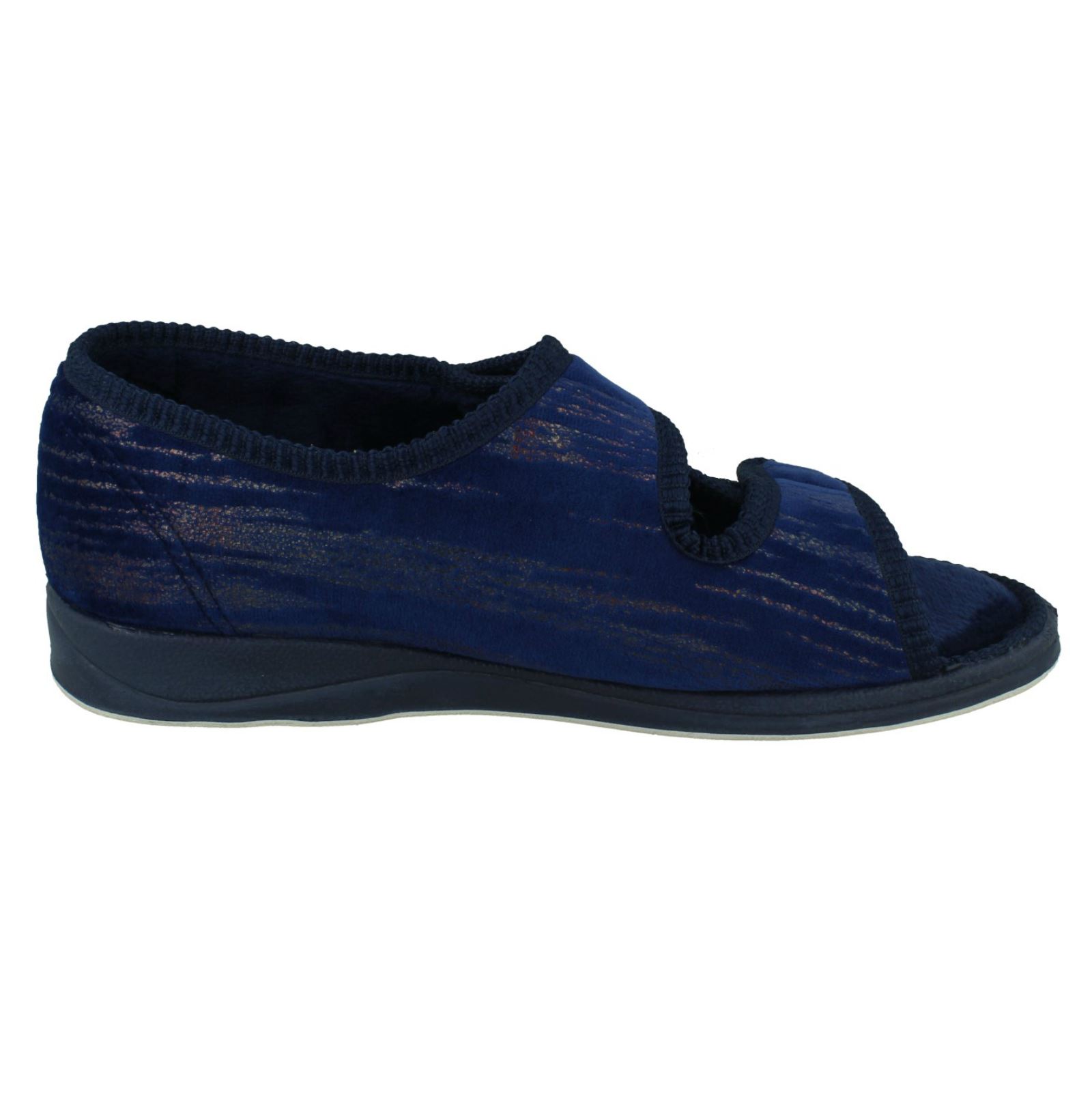 Lydia /'Ladies Padders/' Wide Fitting Open Toe Slippers