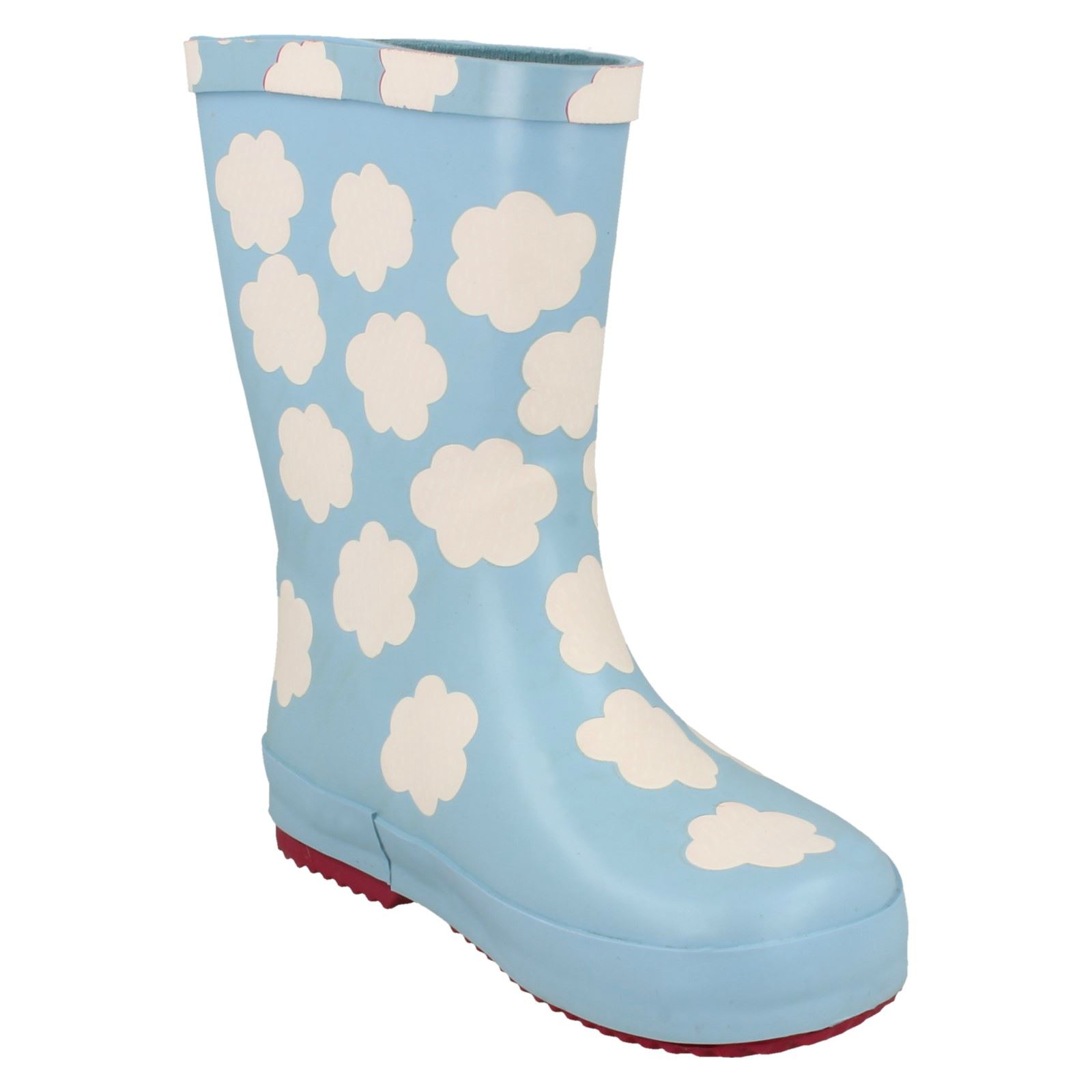 Girls Clarks Cloud Print Wellington Boots /'Tarri Patch/'
