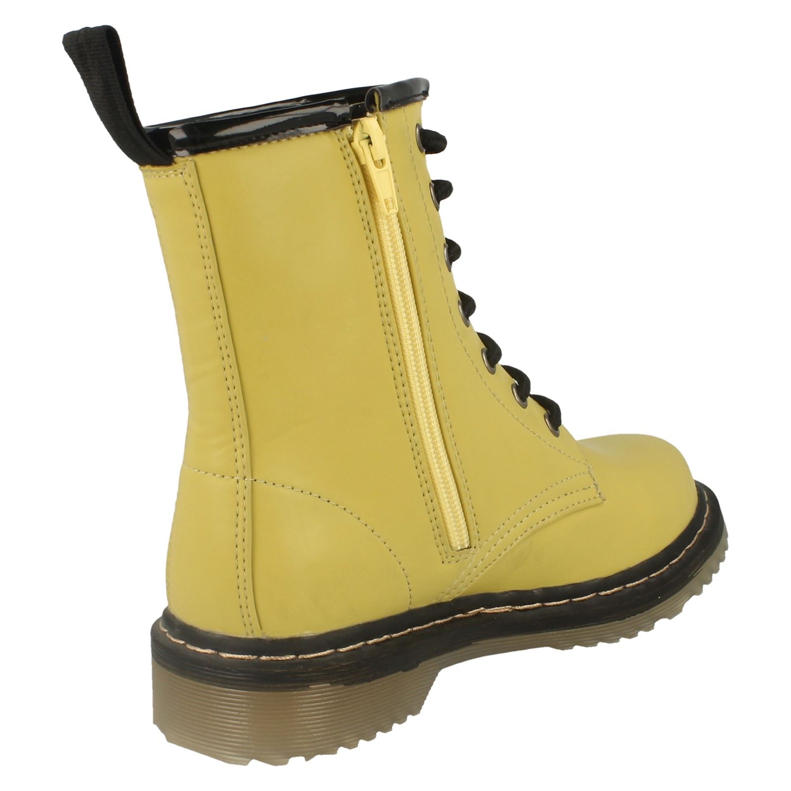 Girls Spot On /'Chunky Sole Zip Up Ankle Boots/'