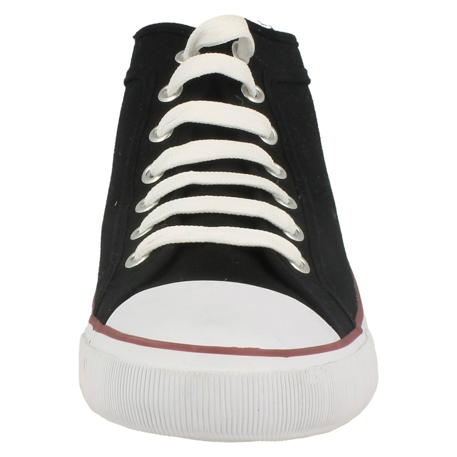 Mens Spot On Flat Lace Up Casual Hi-Top Pumps