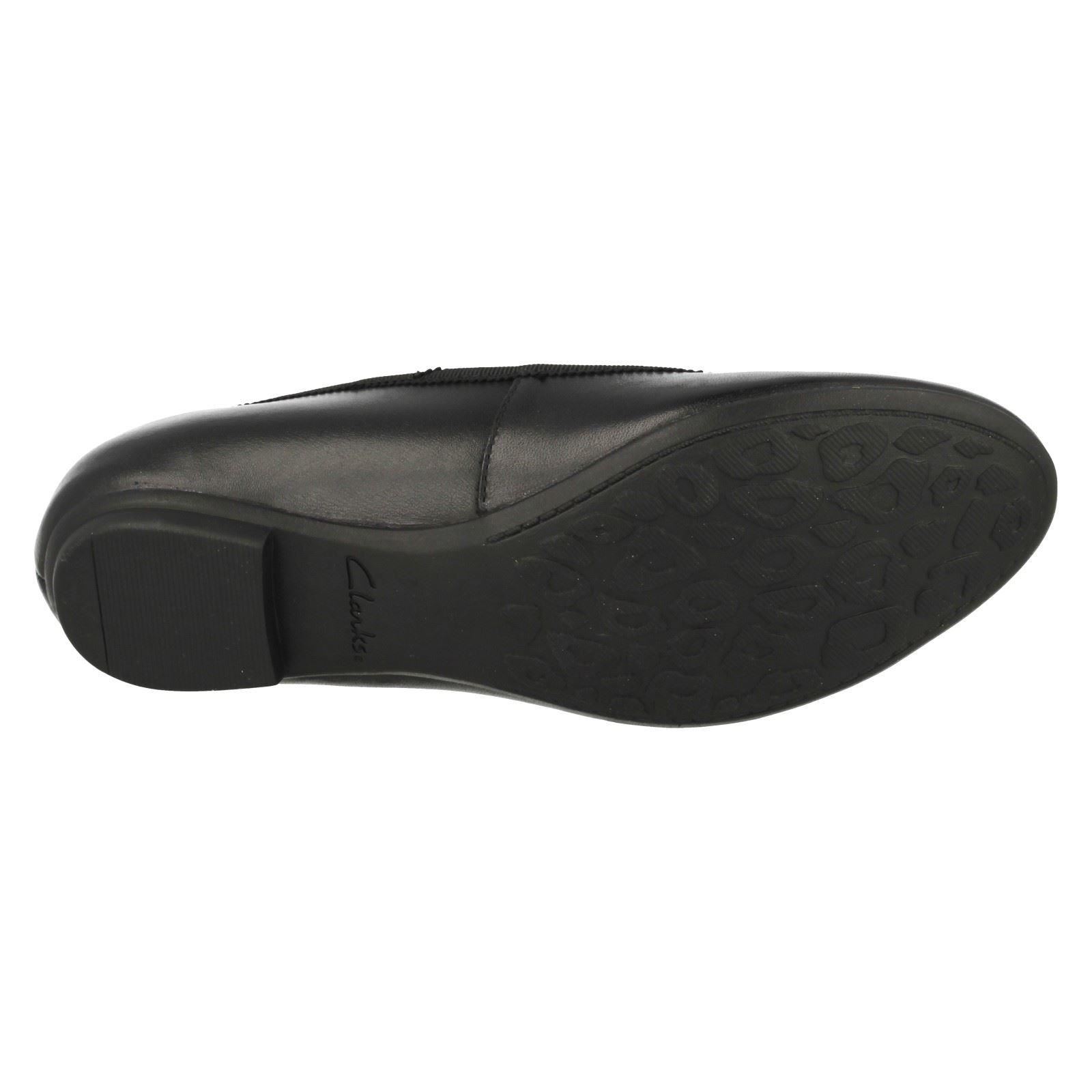 Junior Girls Clarks Slip On Ballerina Style School Shoes Abitha Joy