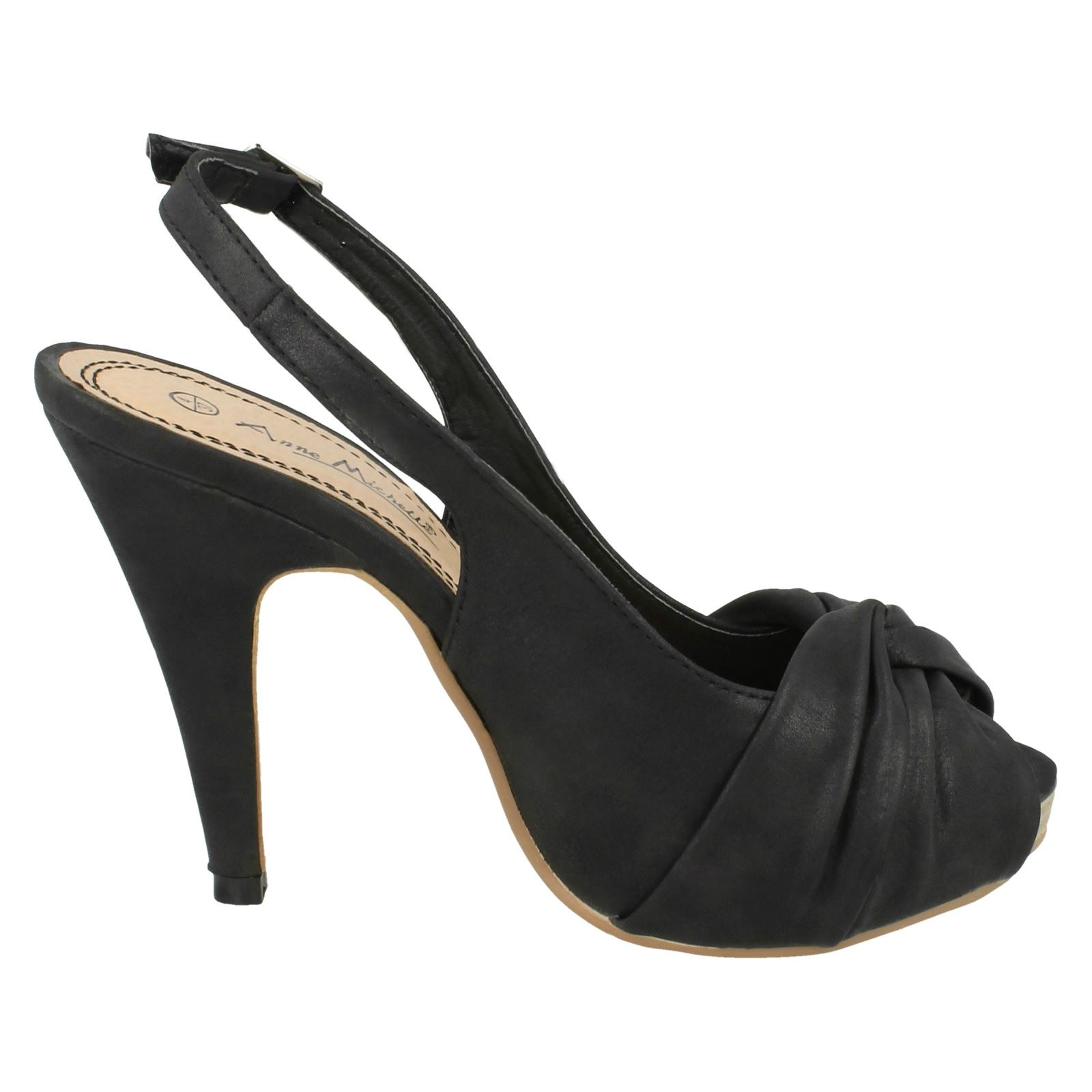 Ladies Anne Michelle Open Back Heeled *Sandals*