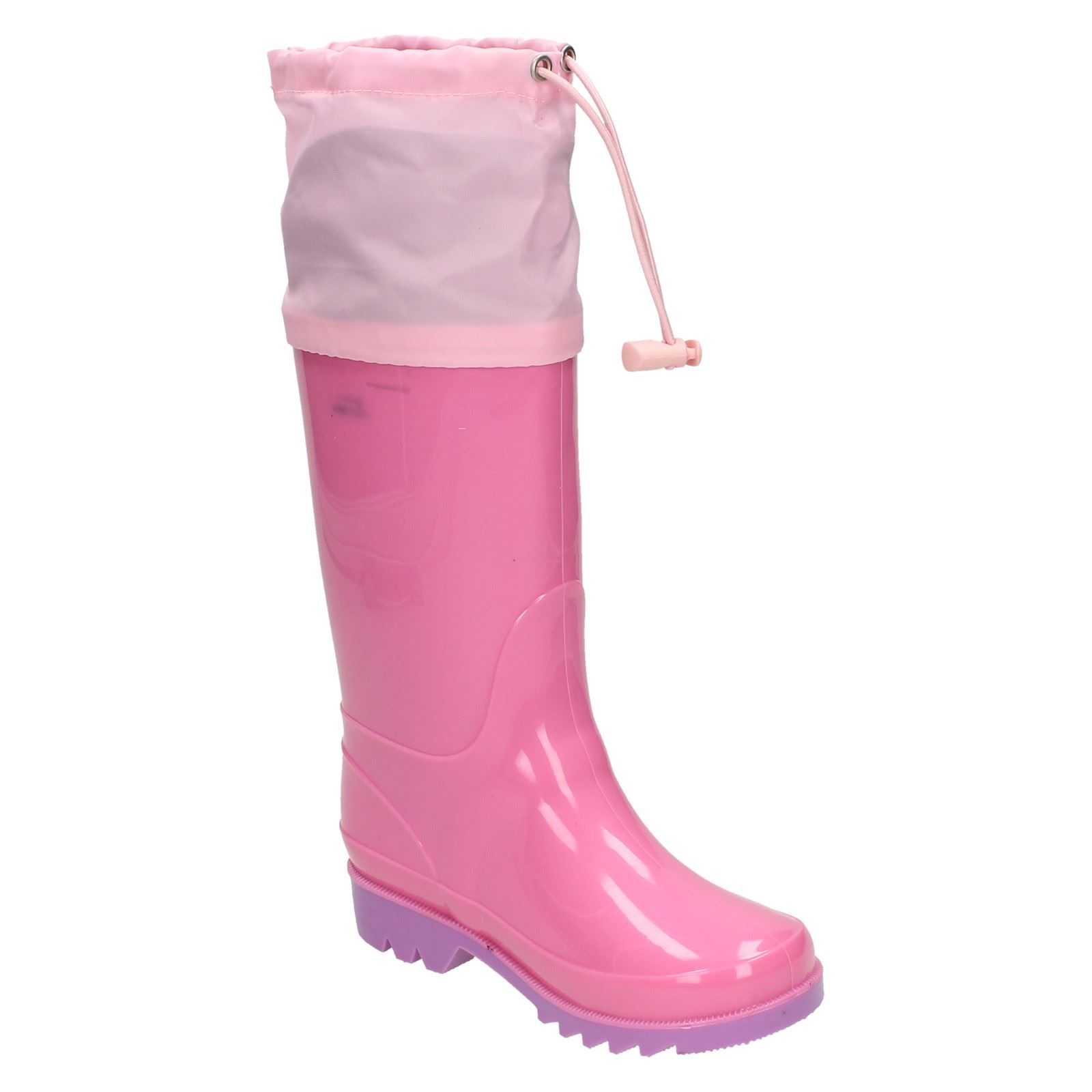 Tie Top Spot On Girls Wellington Boots