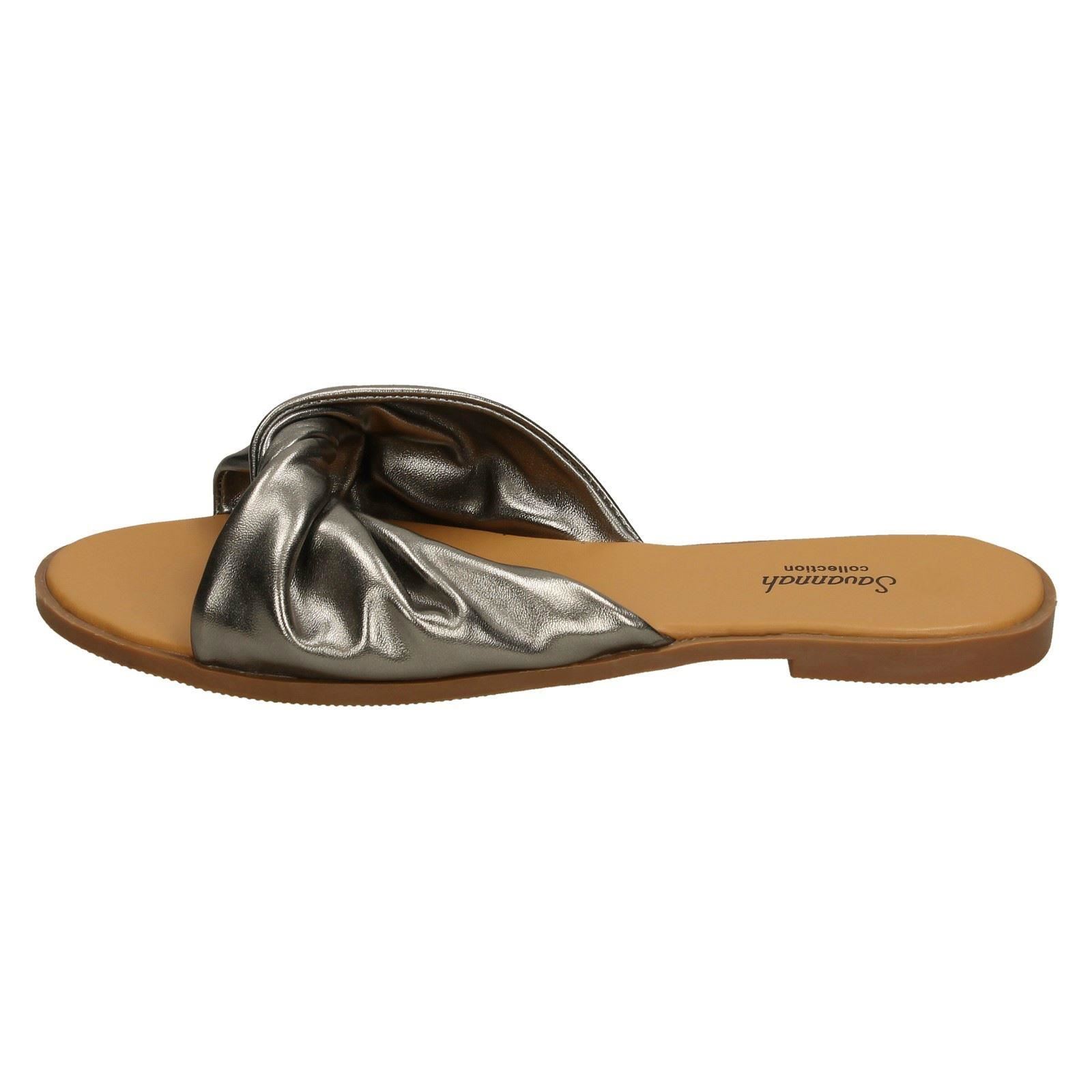 Ladies Savannah Flat Twist Vamp Mules